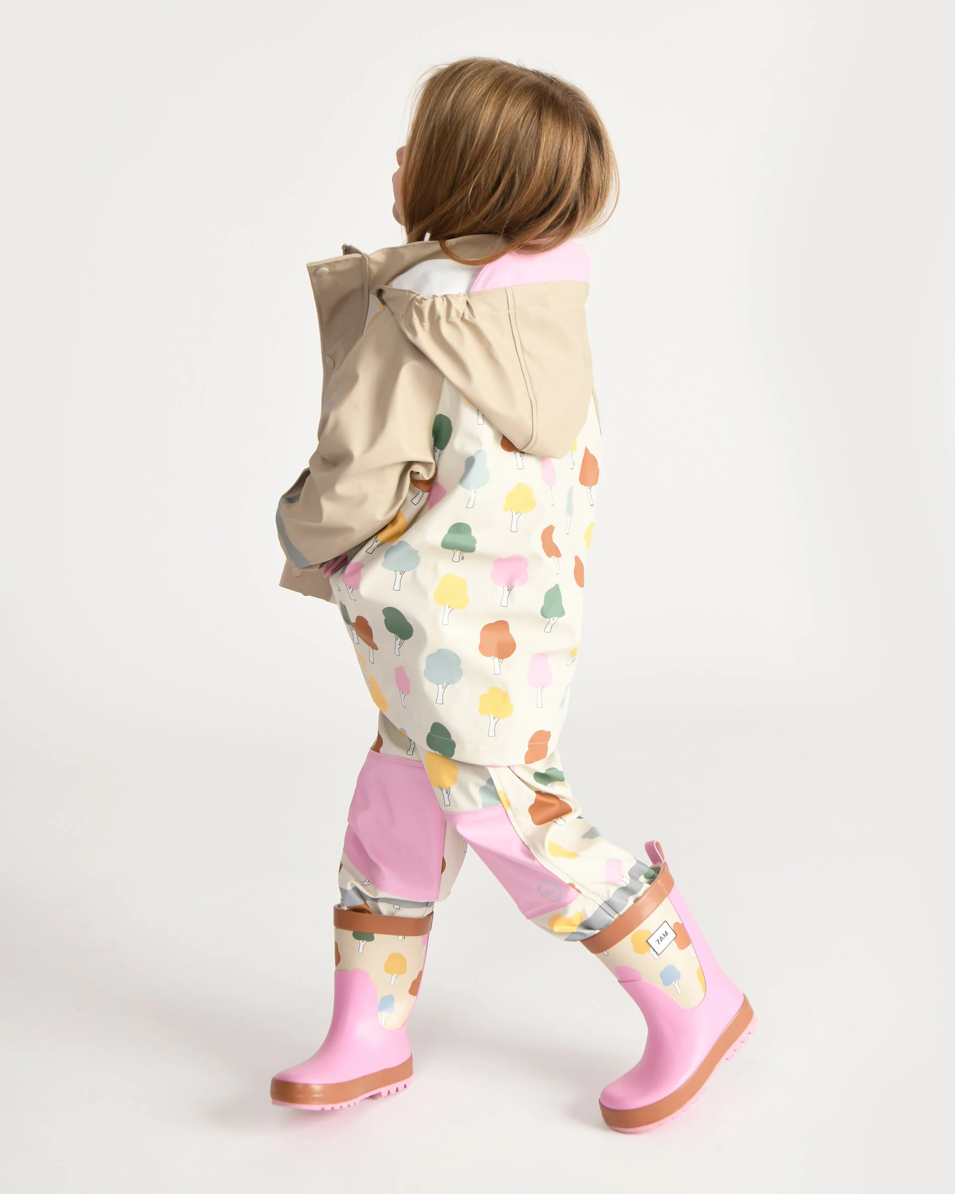 Rain Jacket | Rainy Trees Beige - Image 23
