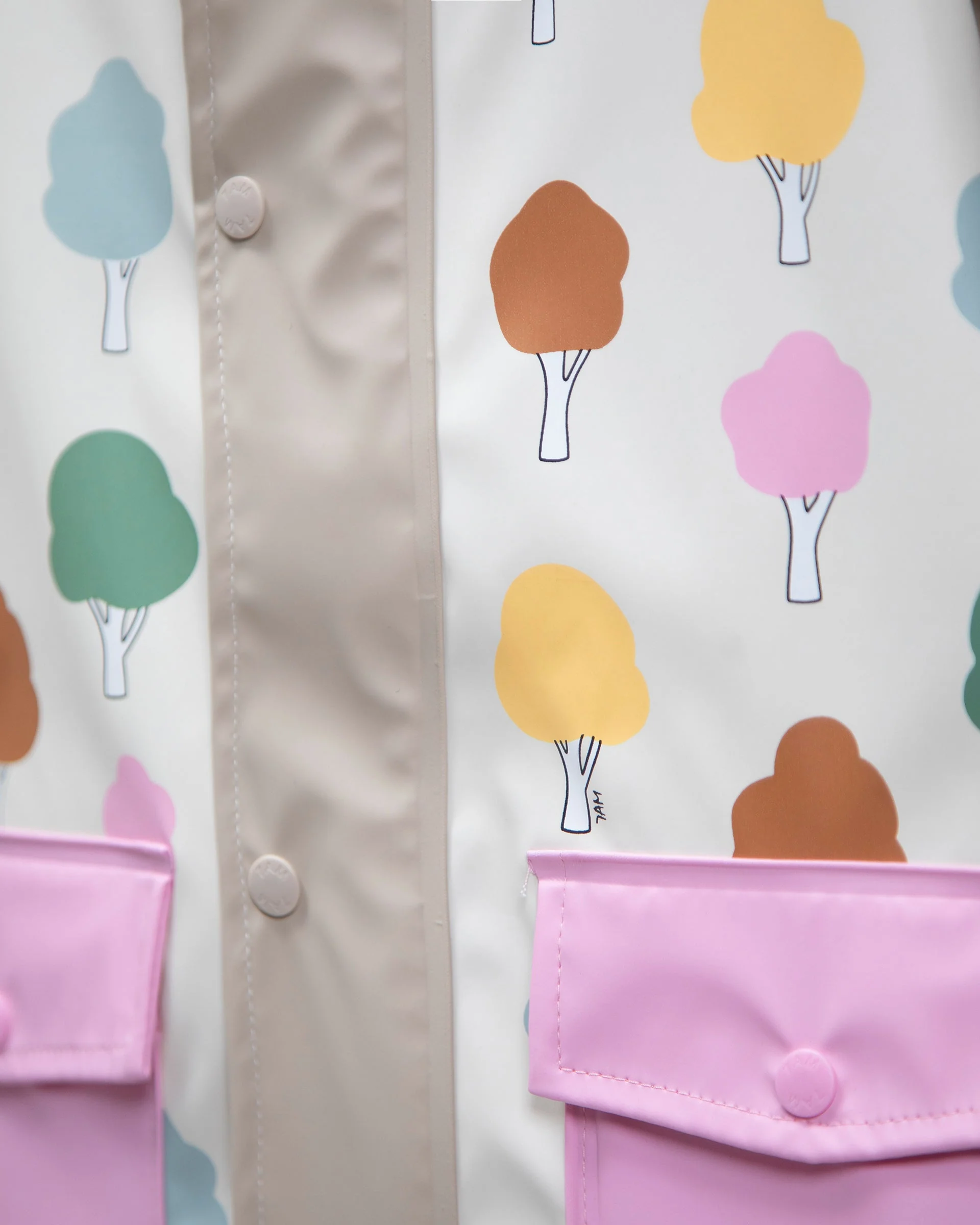Rain Jacket | Rainy Trees Beige - Image 5