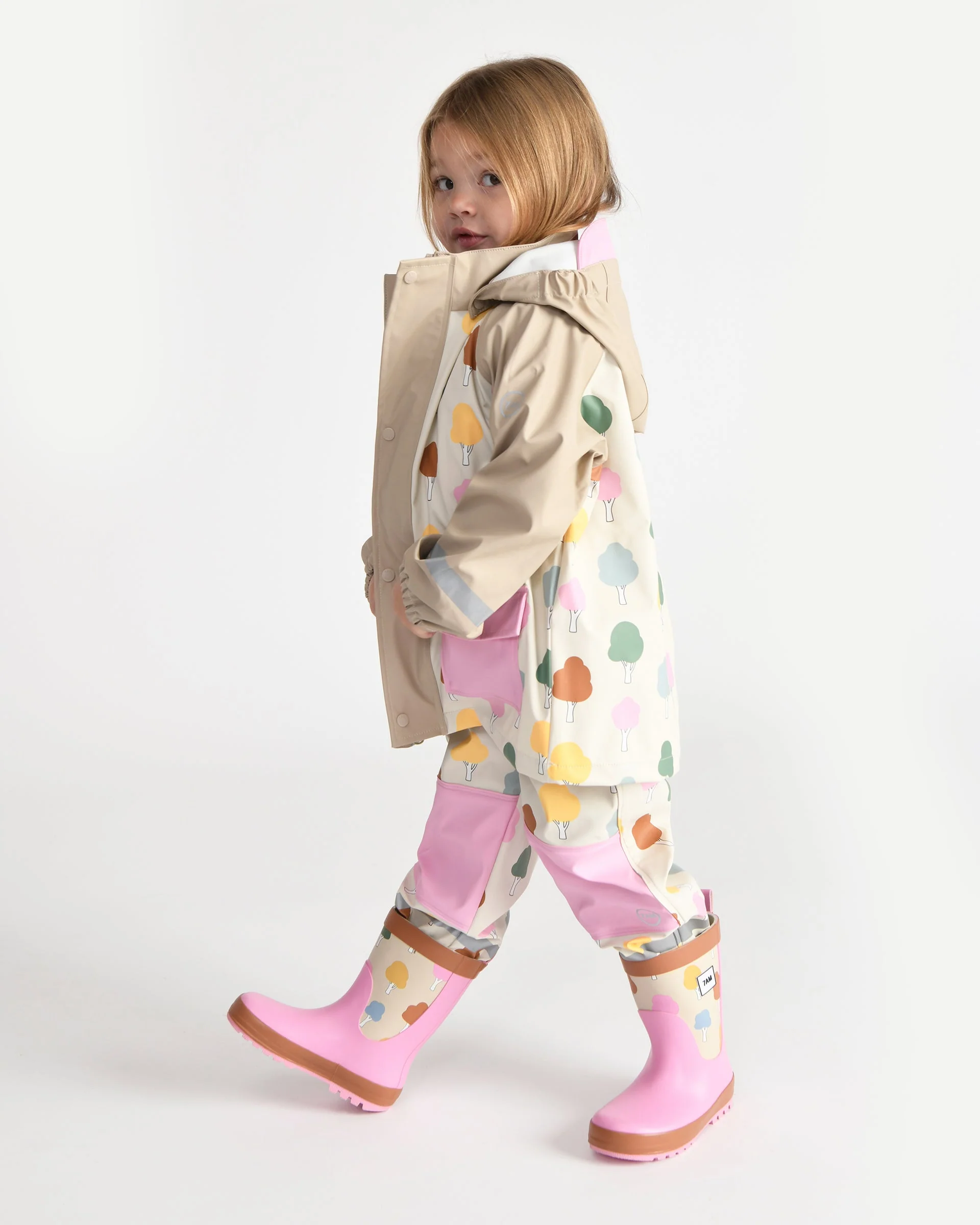 Rain Jacket | Rainy Trees Beige - Image 7