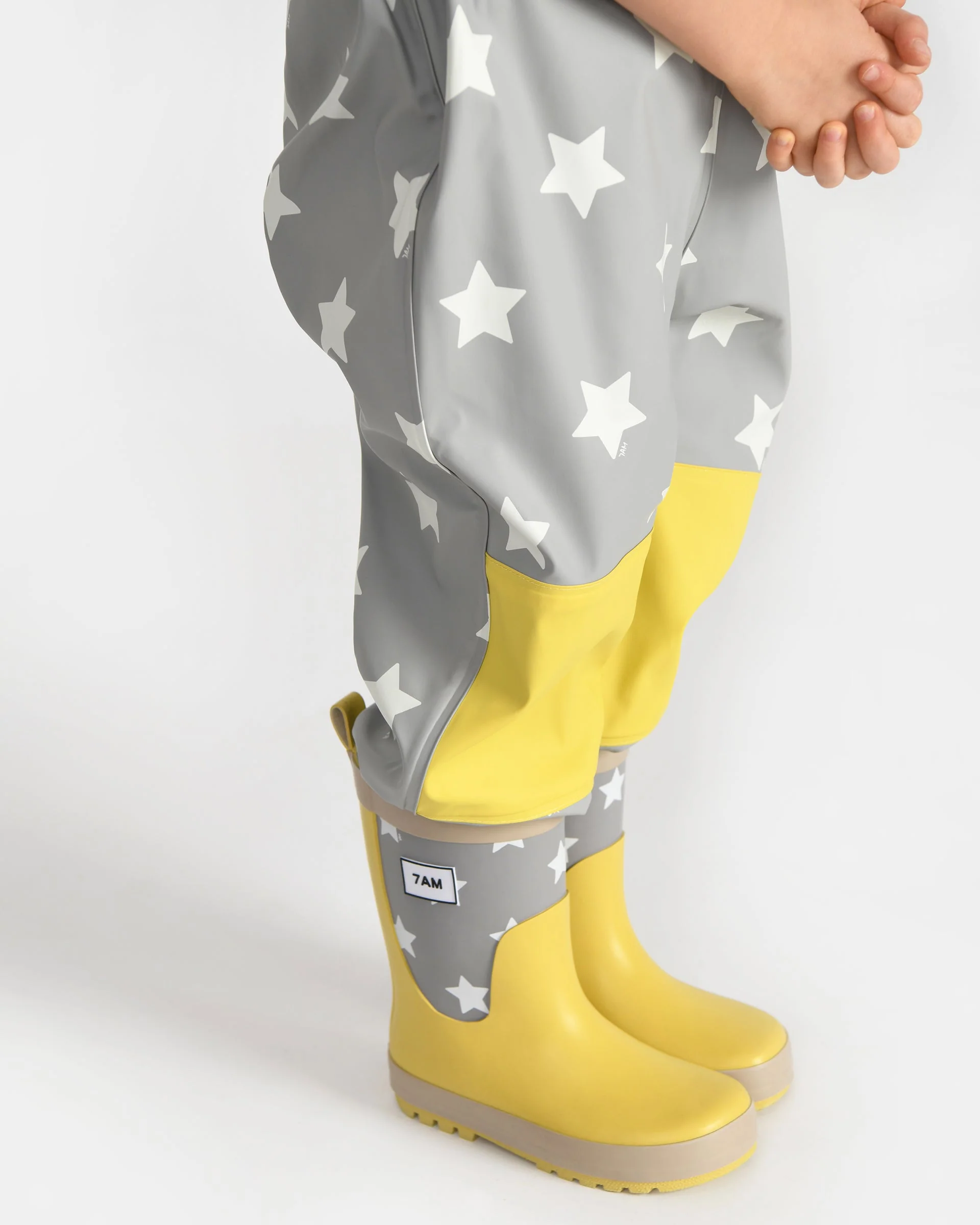 Rain Suspender Pants | Rainy Stars Yellow - Image 6