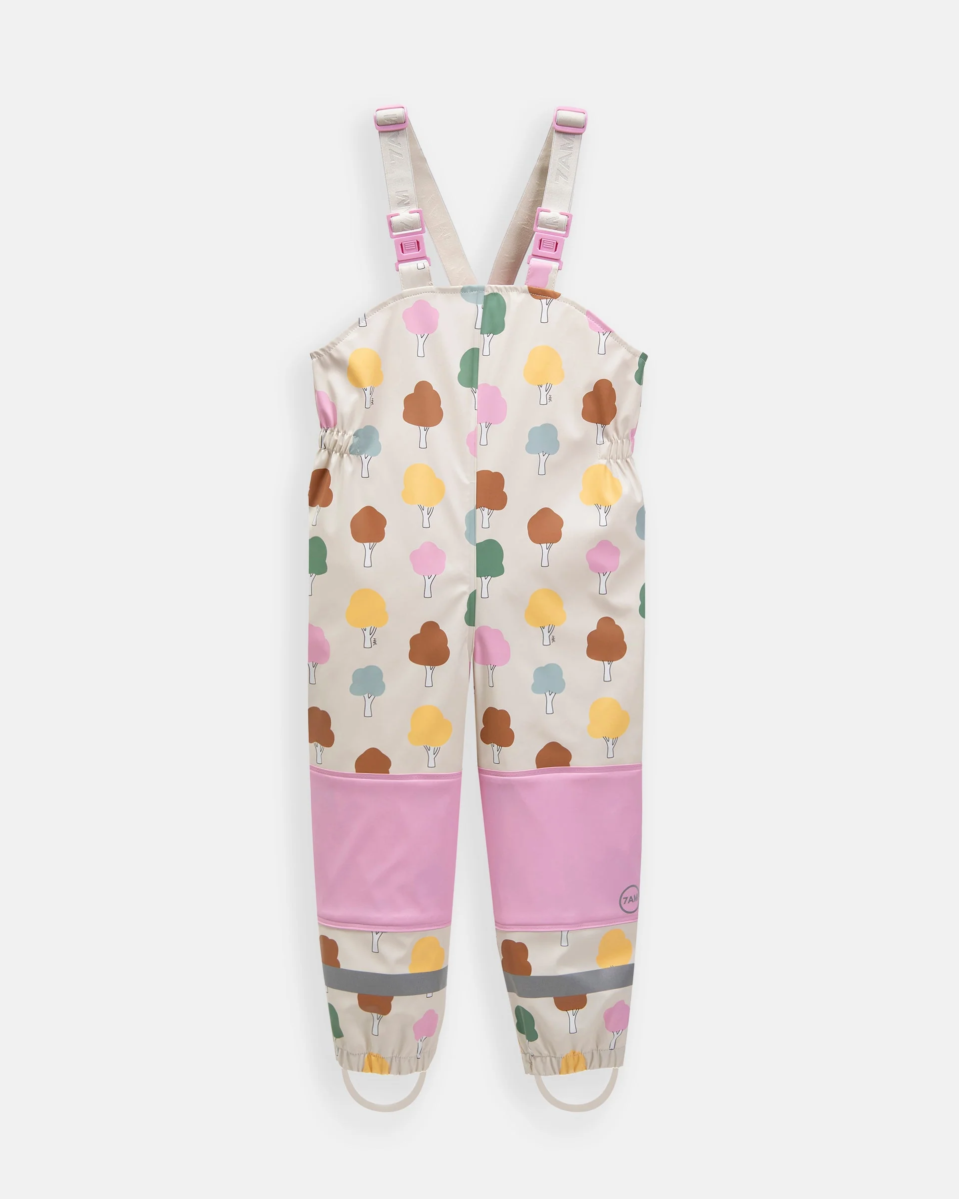 Rain Suspender Pants | Rainy Trees Beige
