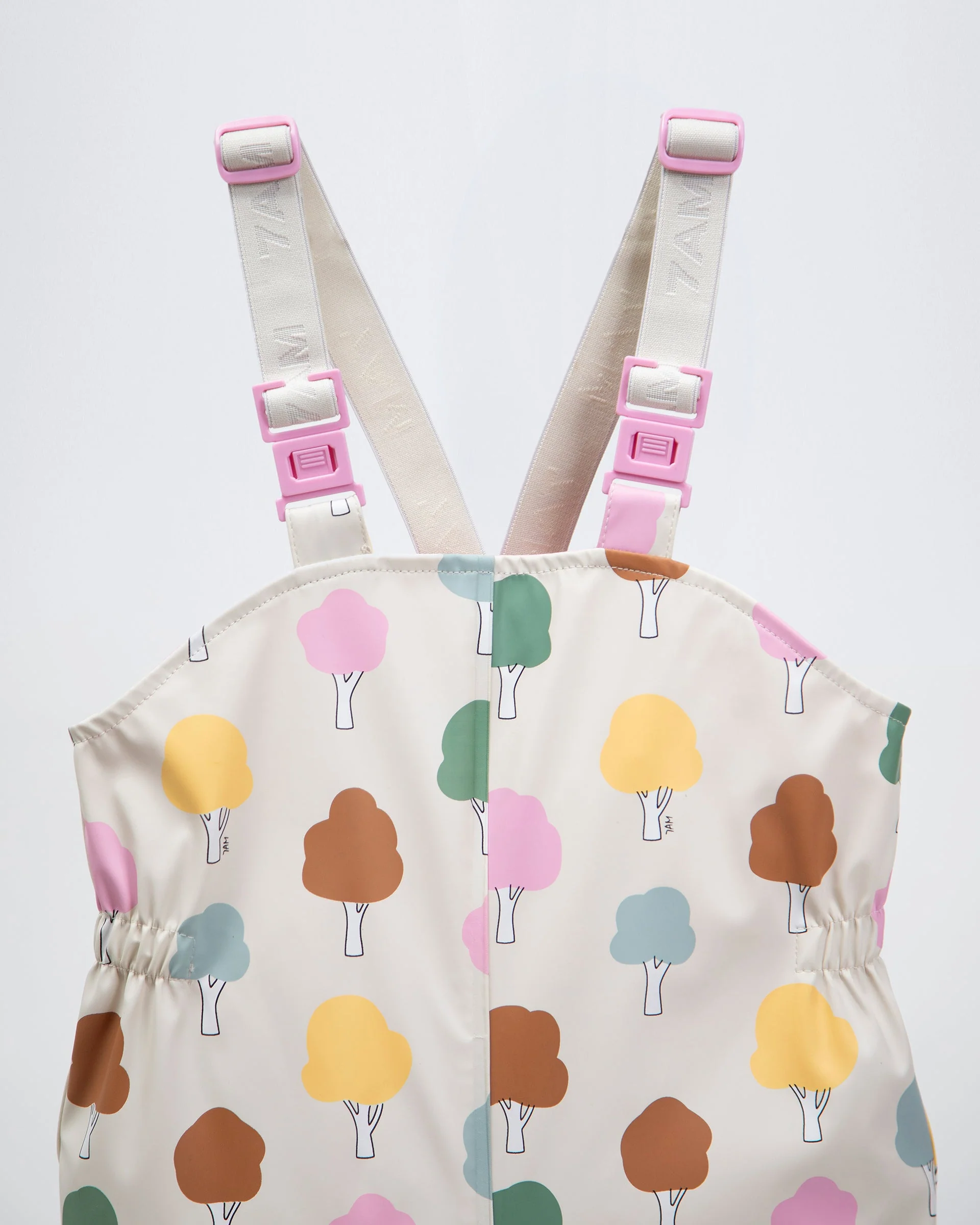 Rain Suspender Pants | Rainy Trees Beige - Image 2