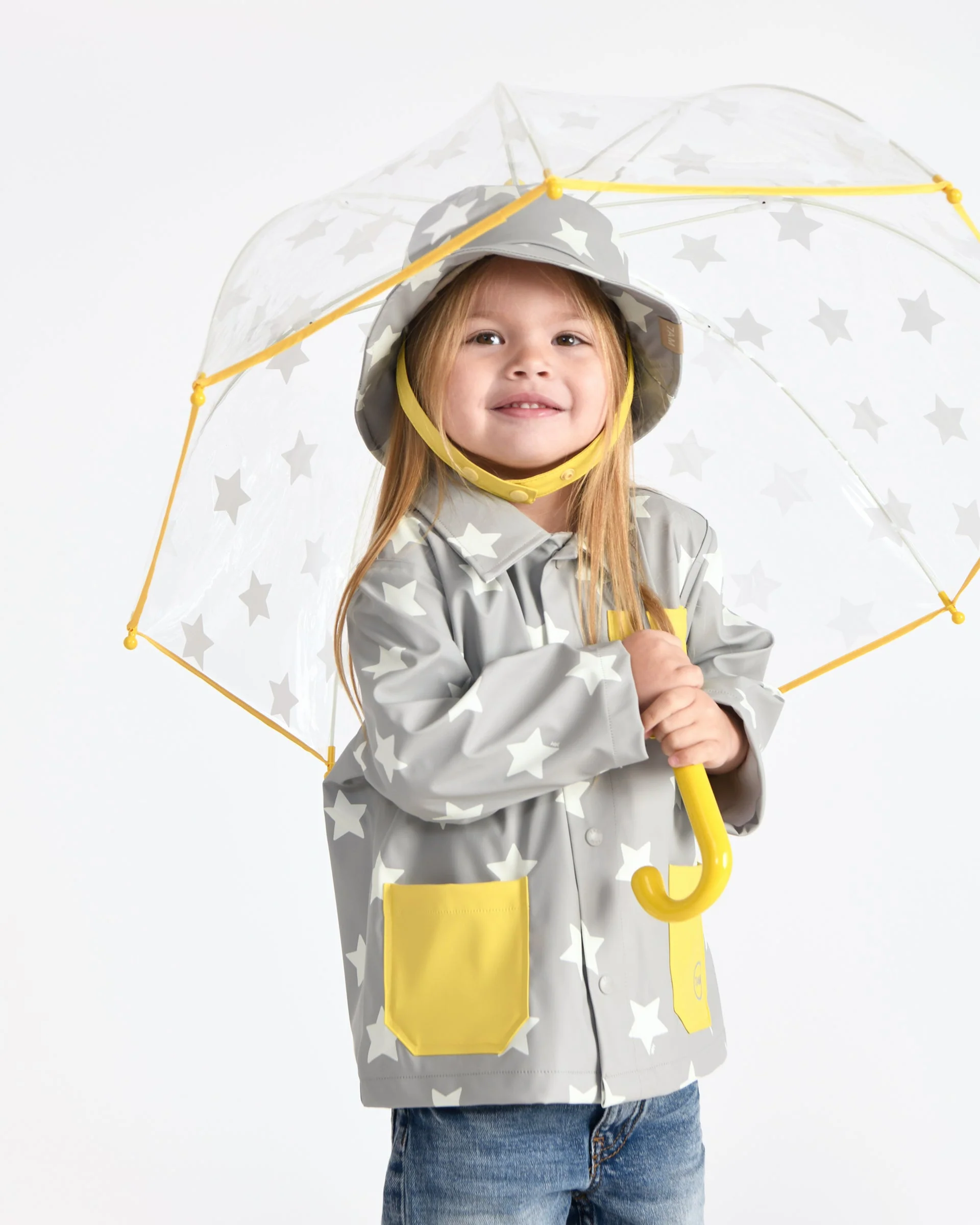 Rain Worker Jacket | Rainy Stars Yellow - Image 14
