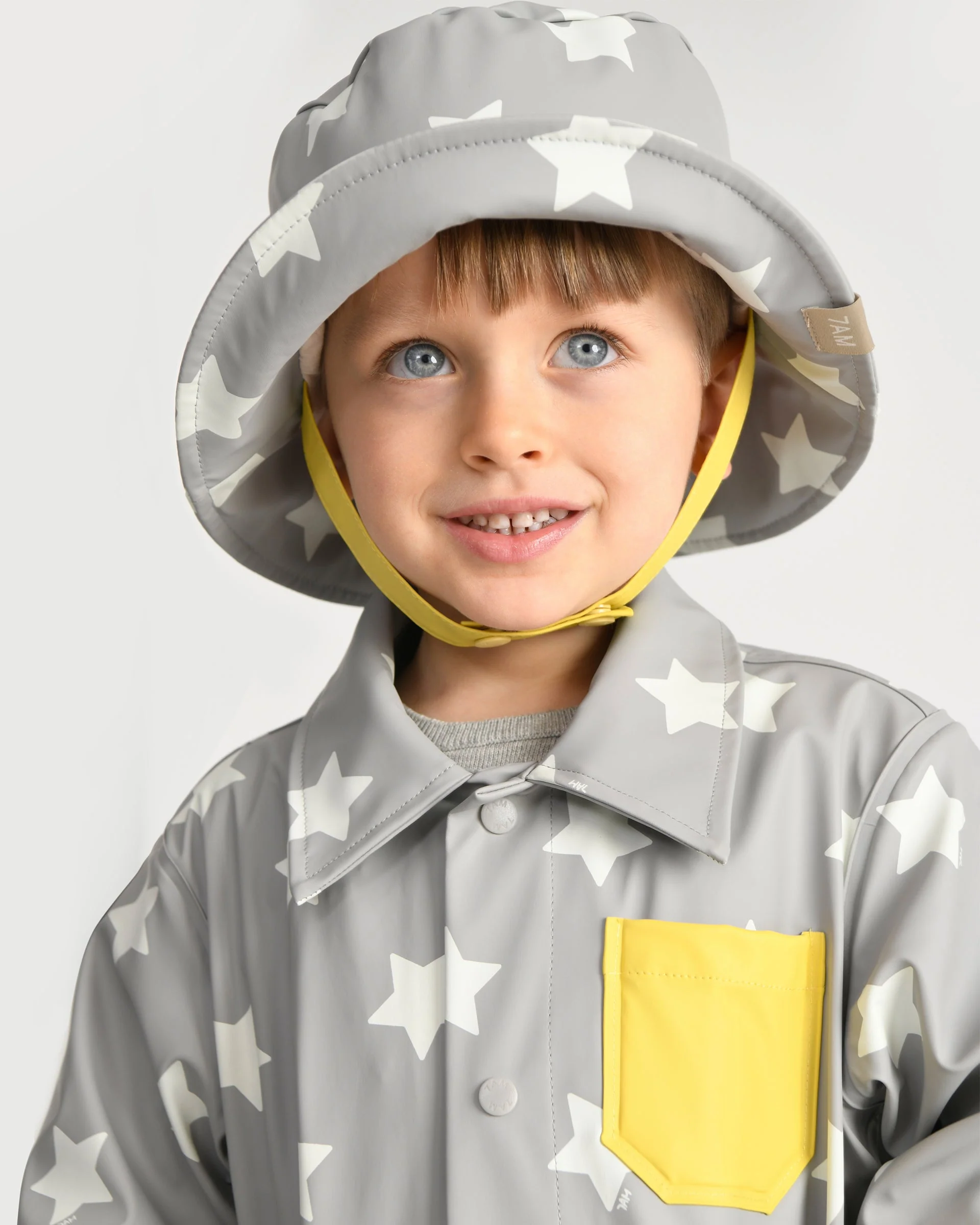 Rain Worker Jacket | Rainy Stars Yellow - Image 19