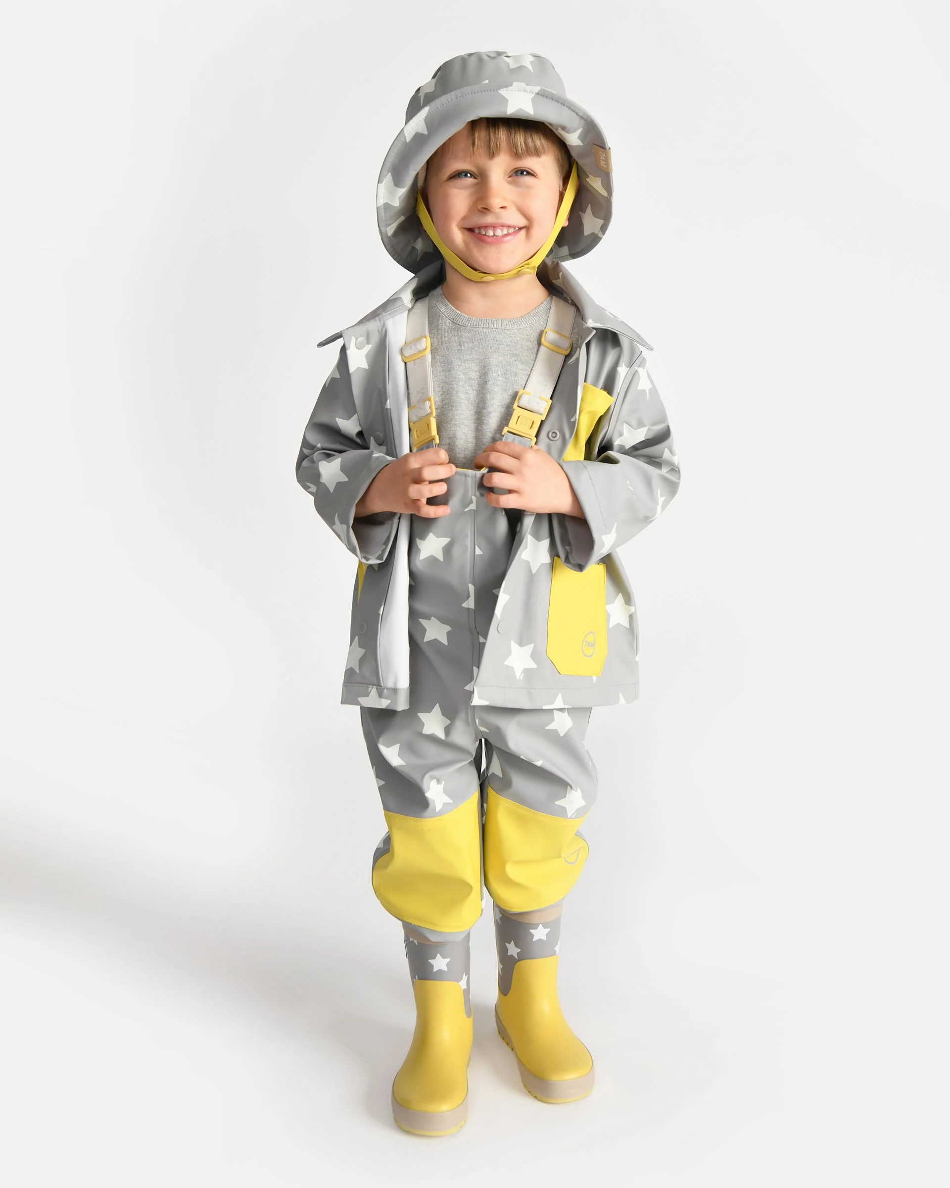 Rain Worker Jacket | Rainy Stars Yellow - Image 22
