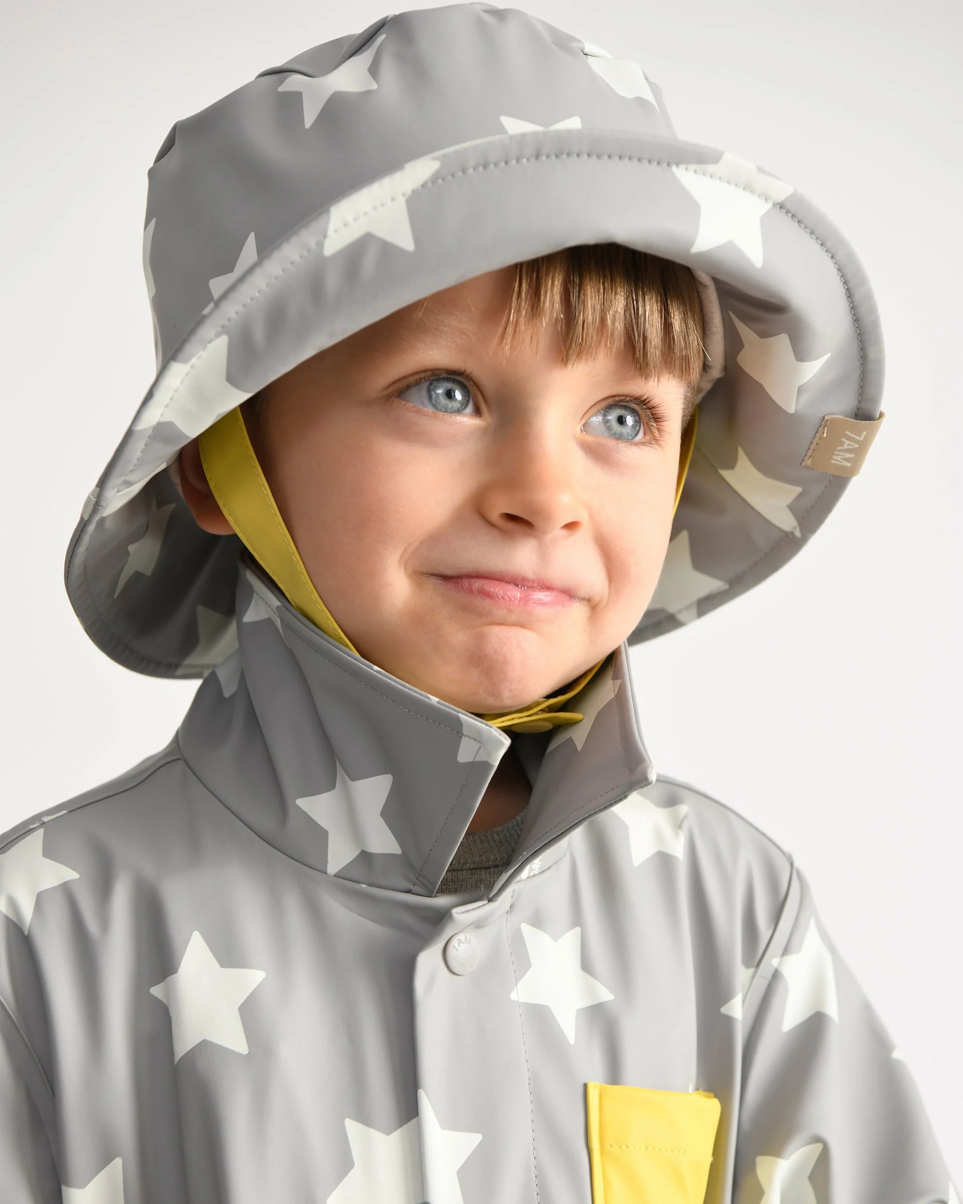 Rain Worker Jacket | Rainy Stars Yellow - Image 24