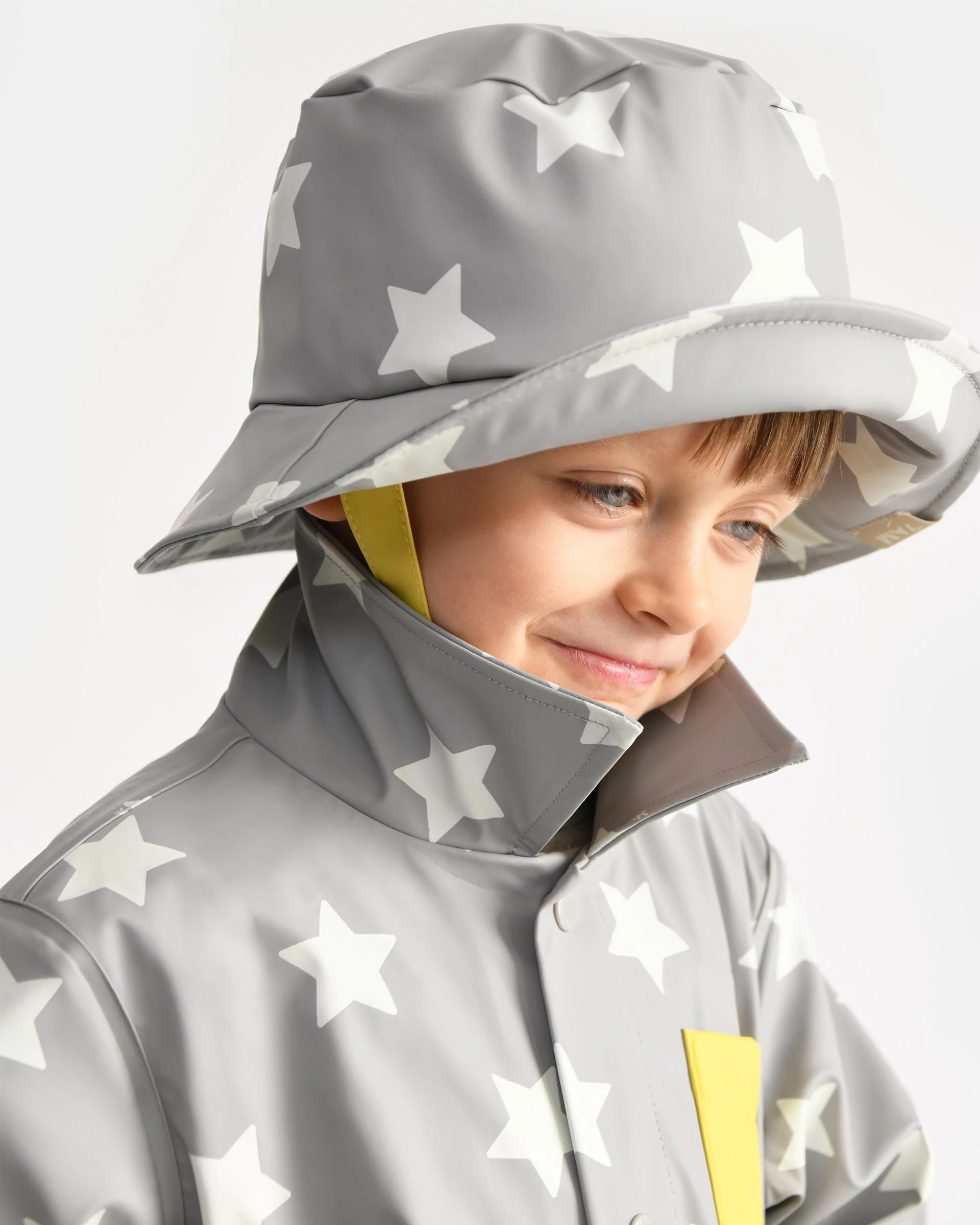 Rain Worker Jacket | Rainy Stars Yellow - Image 25