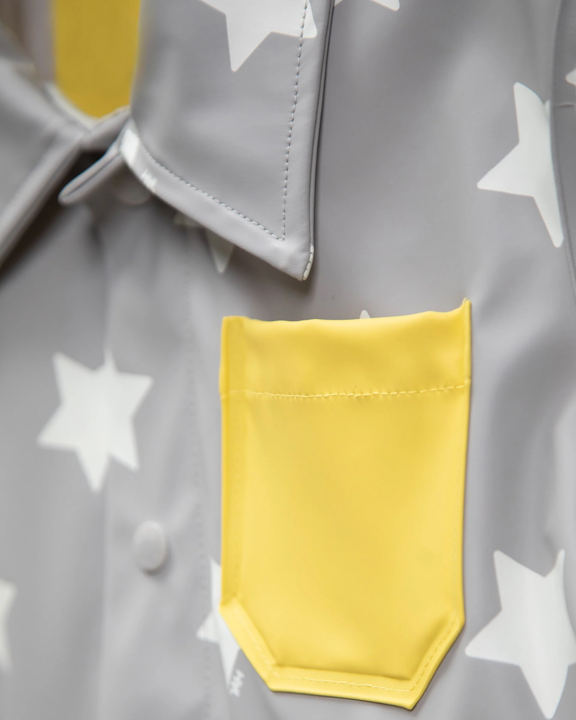 Rain Worker Jacket | Rainy Stars Yellow - Image 5
