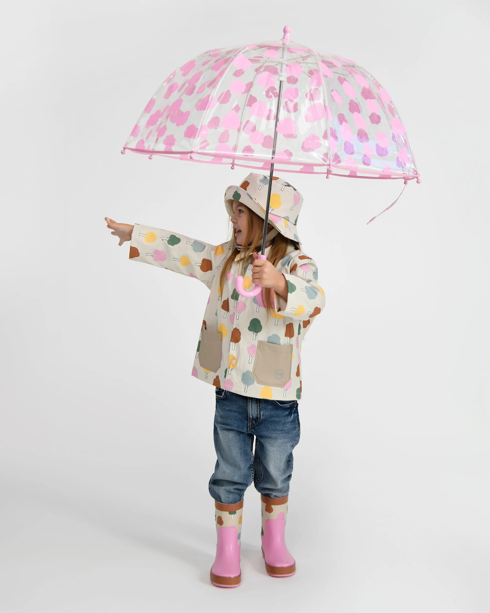 Rain Worker Jacket | Rainy Trees Beige - Image 17