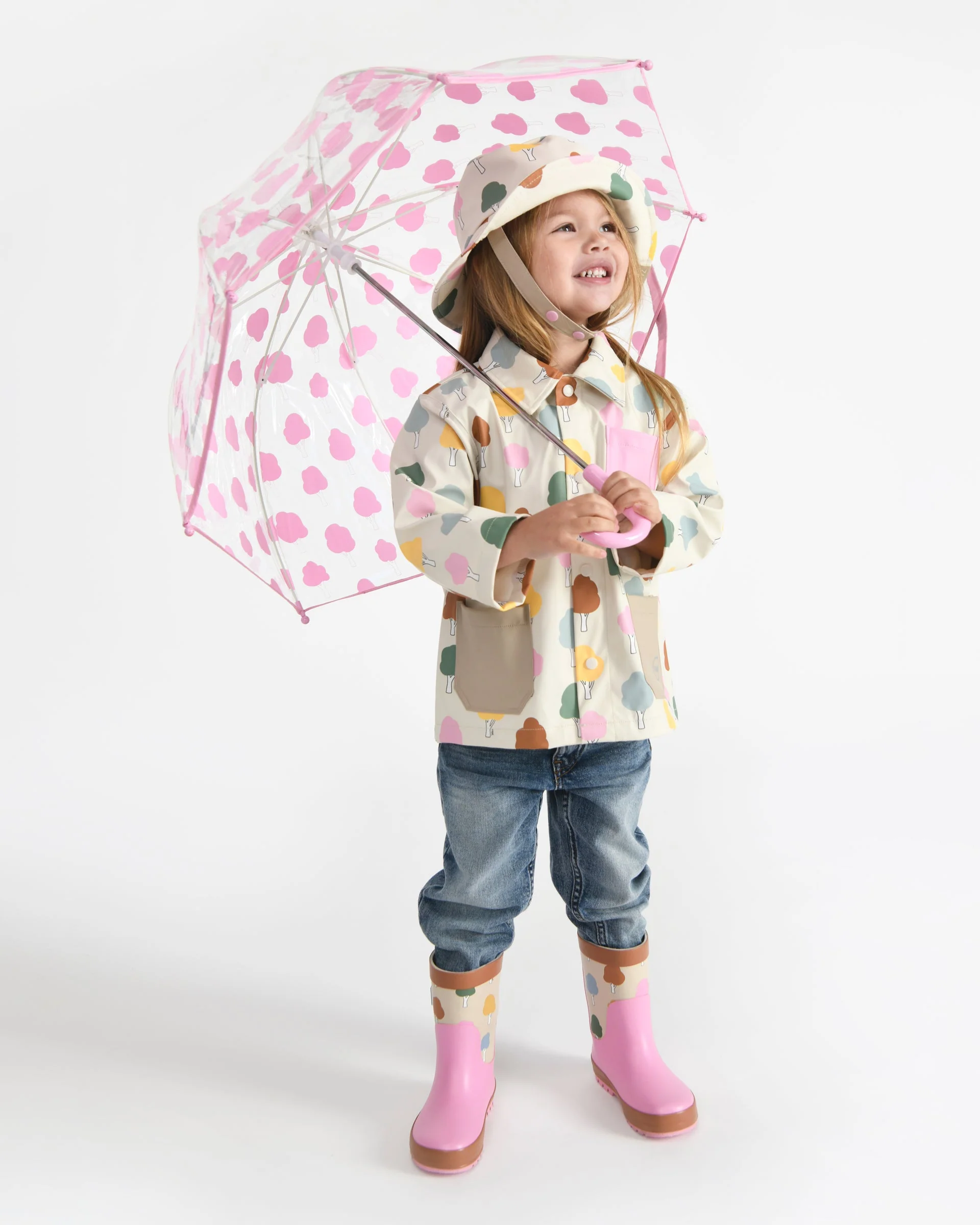 Rain Worker Jacket | Rainy Trees Beige - Image 9