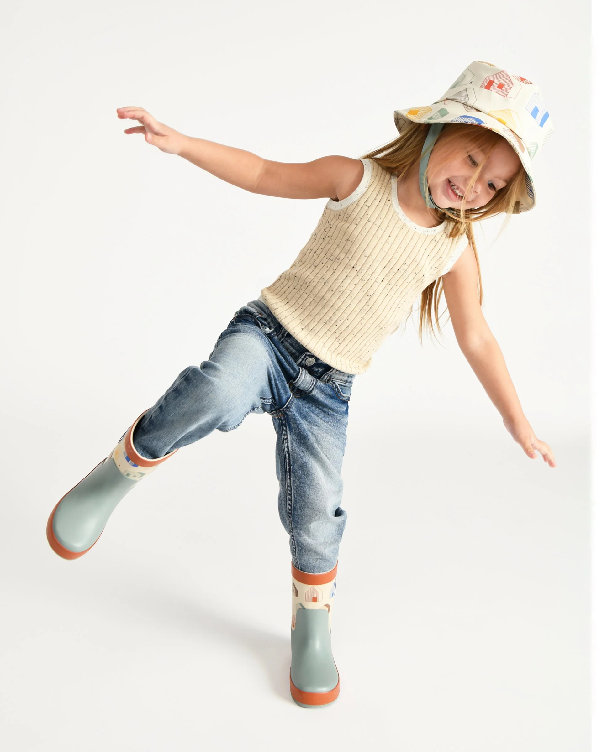 Rain Boots | Rainy Houses Teal - Image 7