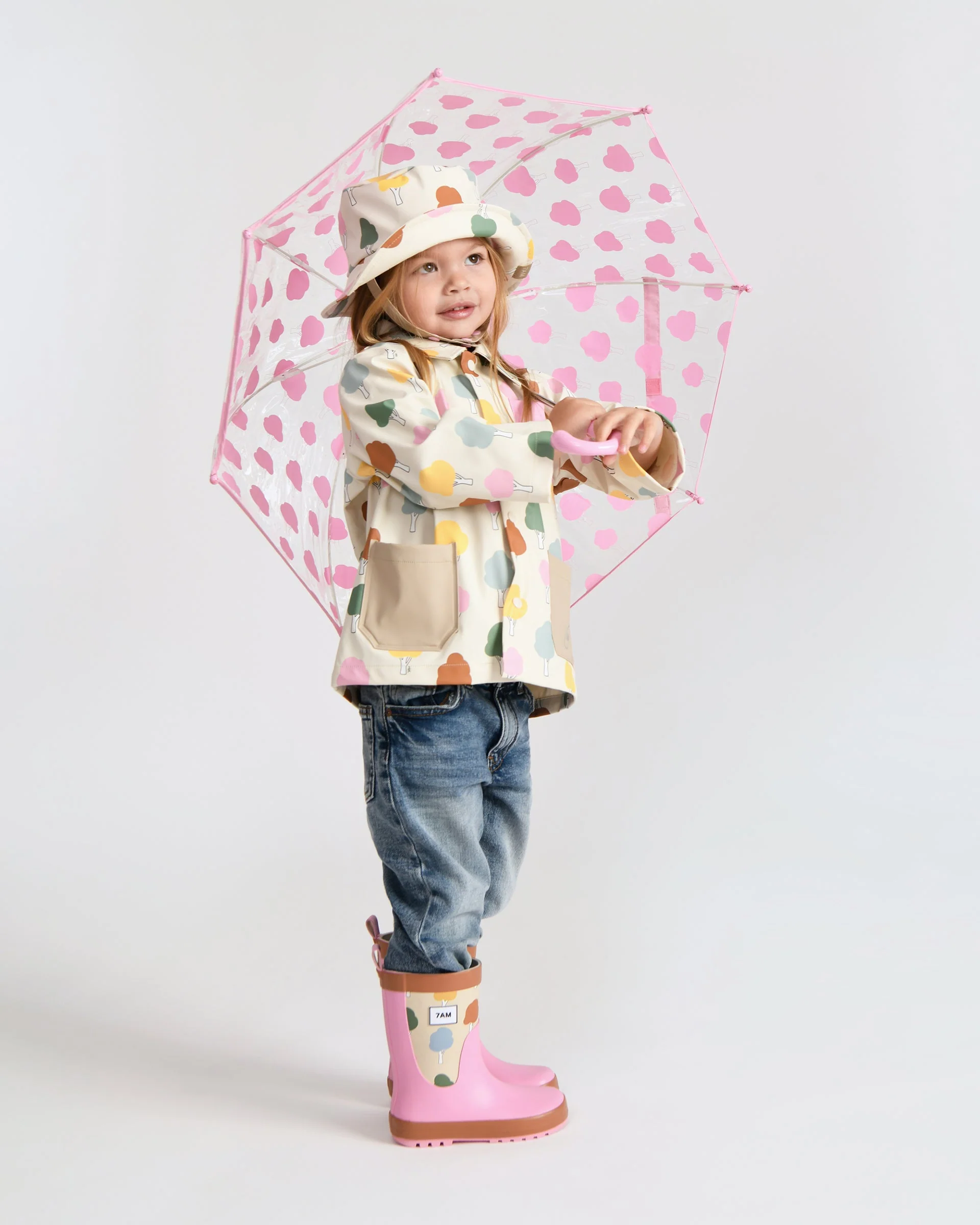 Rain Boots | Rainy Trees Beige - Image 14