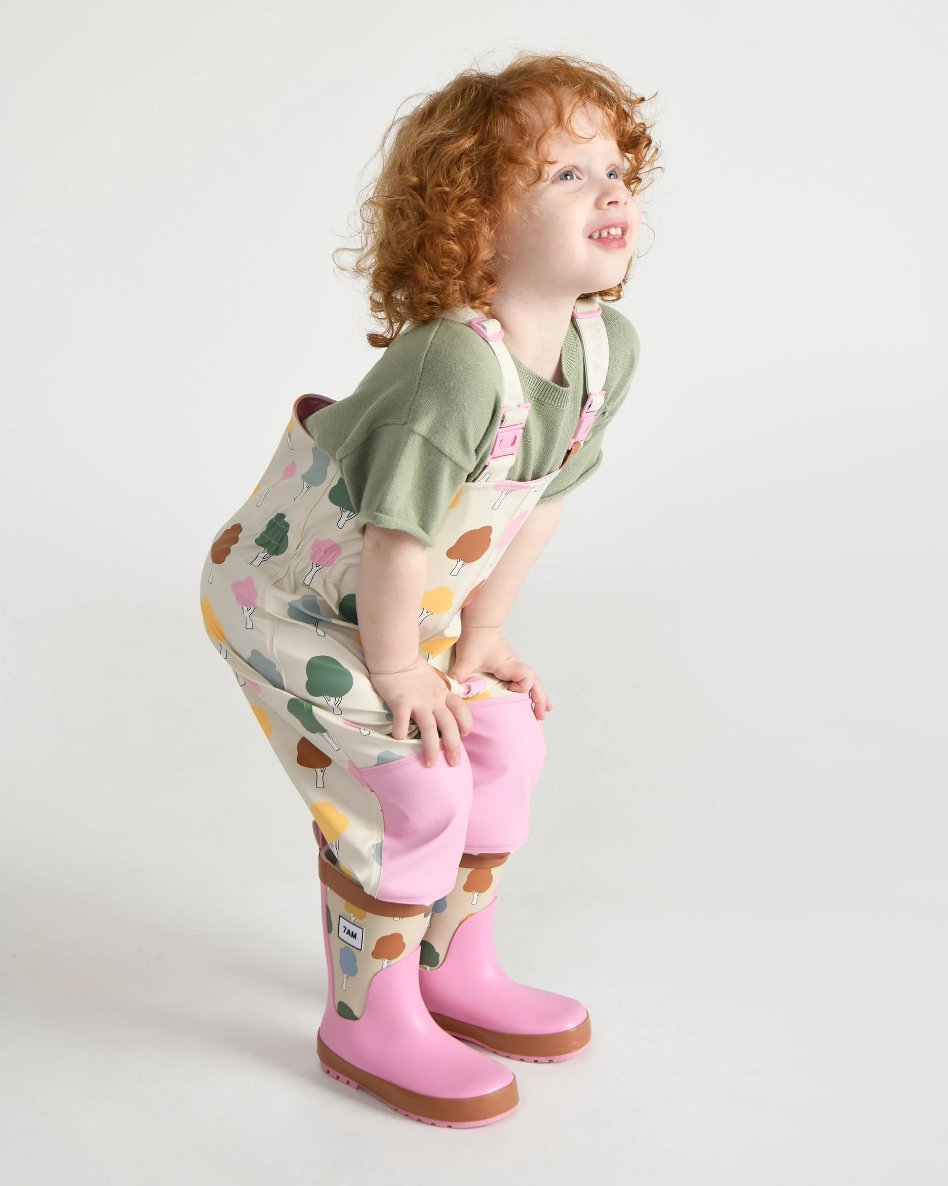 Rain Boots | Rainy Trees Beige - Image 7