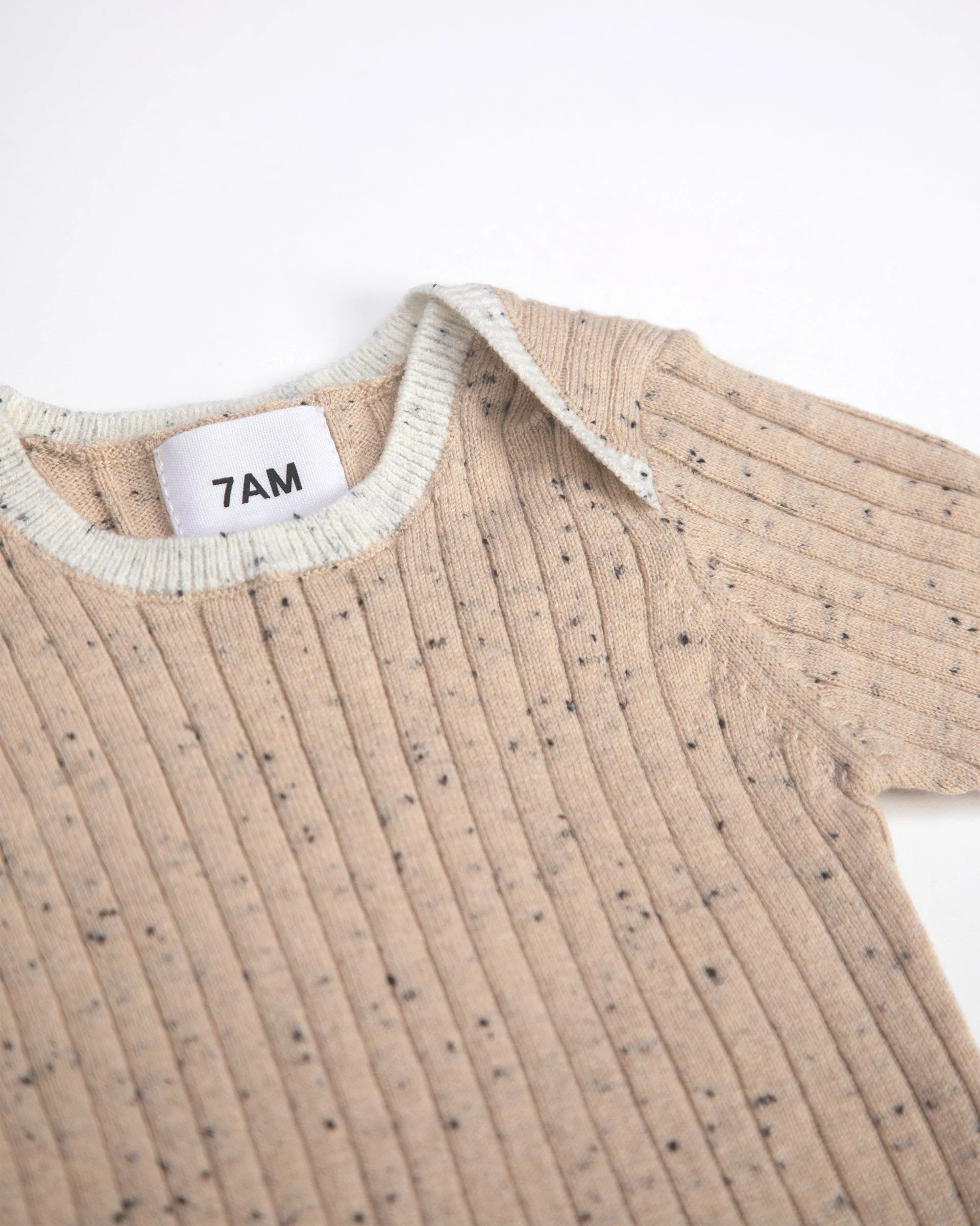 Short Sleeve Bodysuit - Hug Me | Oat - Image 3