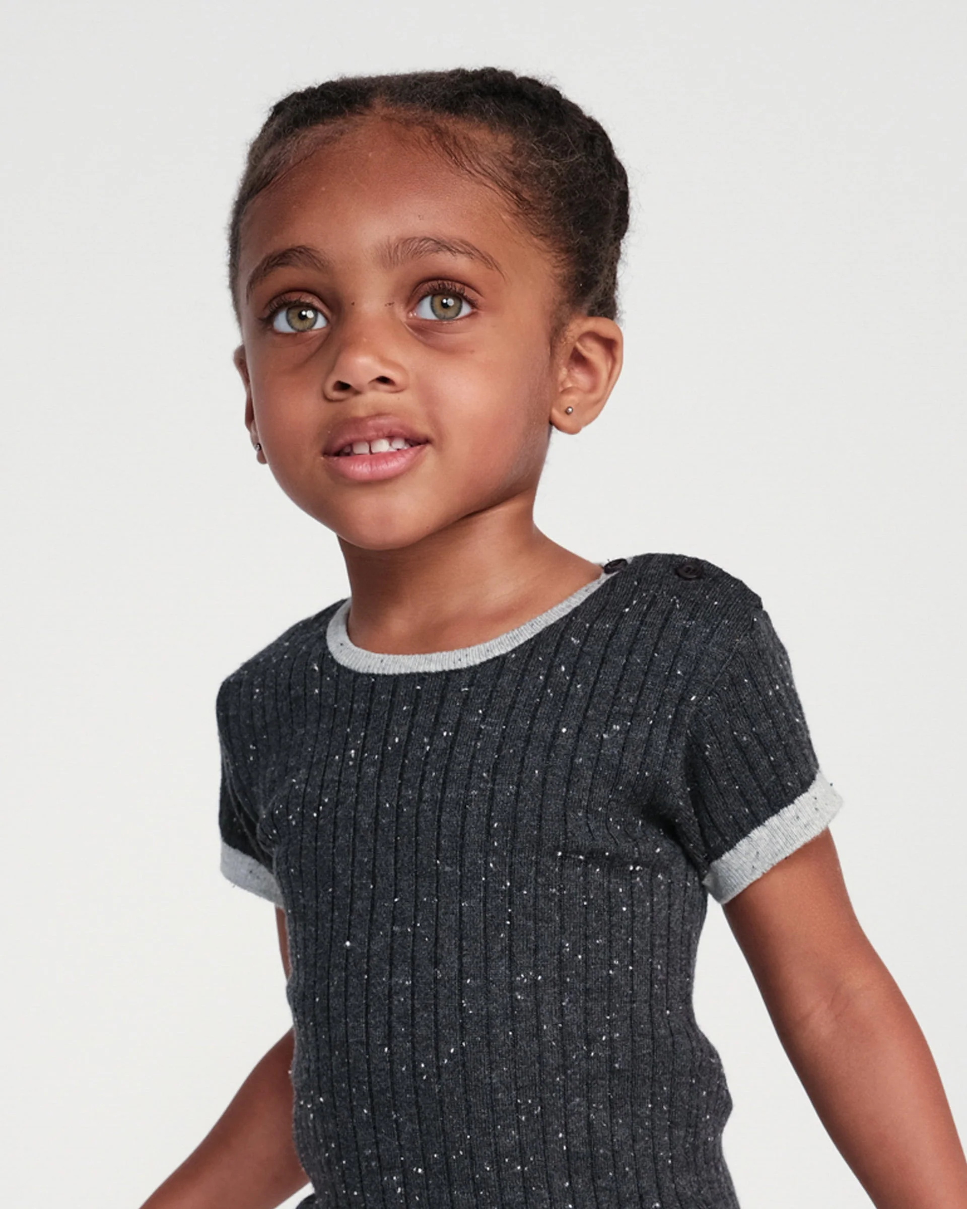 Short Sleeve Top - Hug Me | Black Melange - Image 3