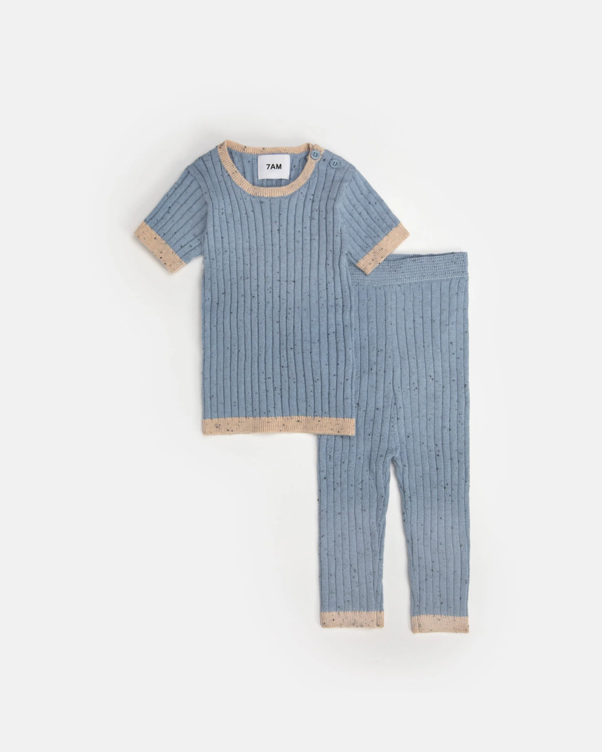 Short Sleeve Top - Hug Me | Lake Blue - Image 2