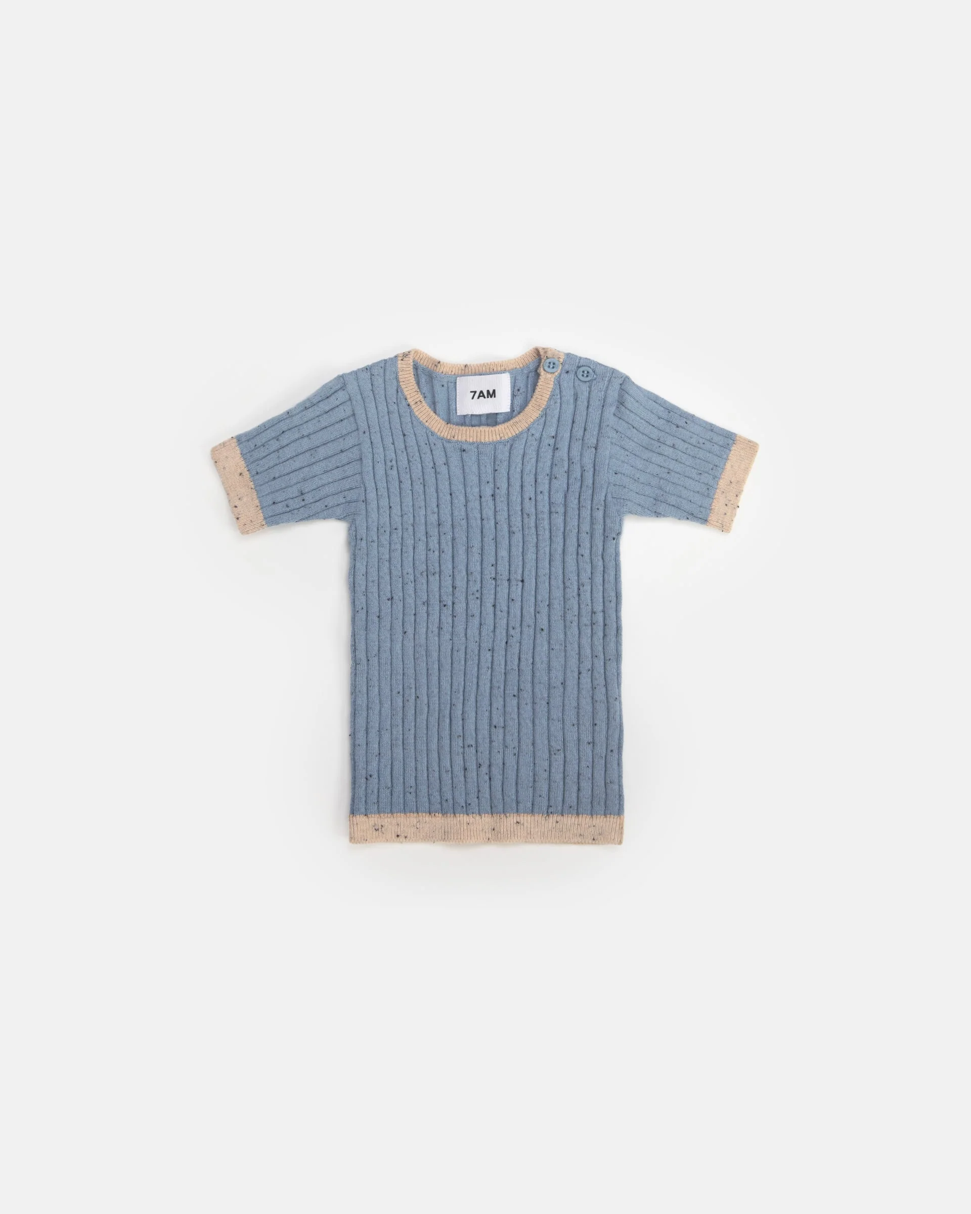 Short Sleeve Top - Hug Me | Lake Blue - Image 3