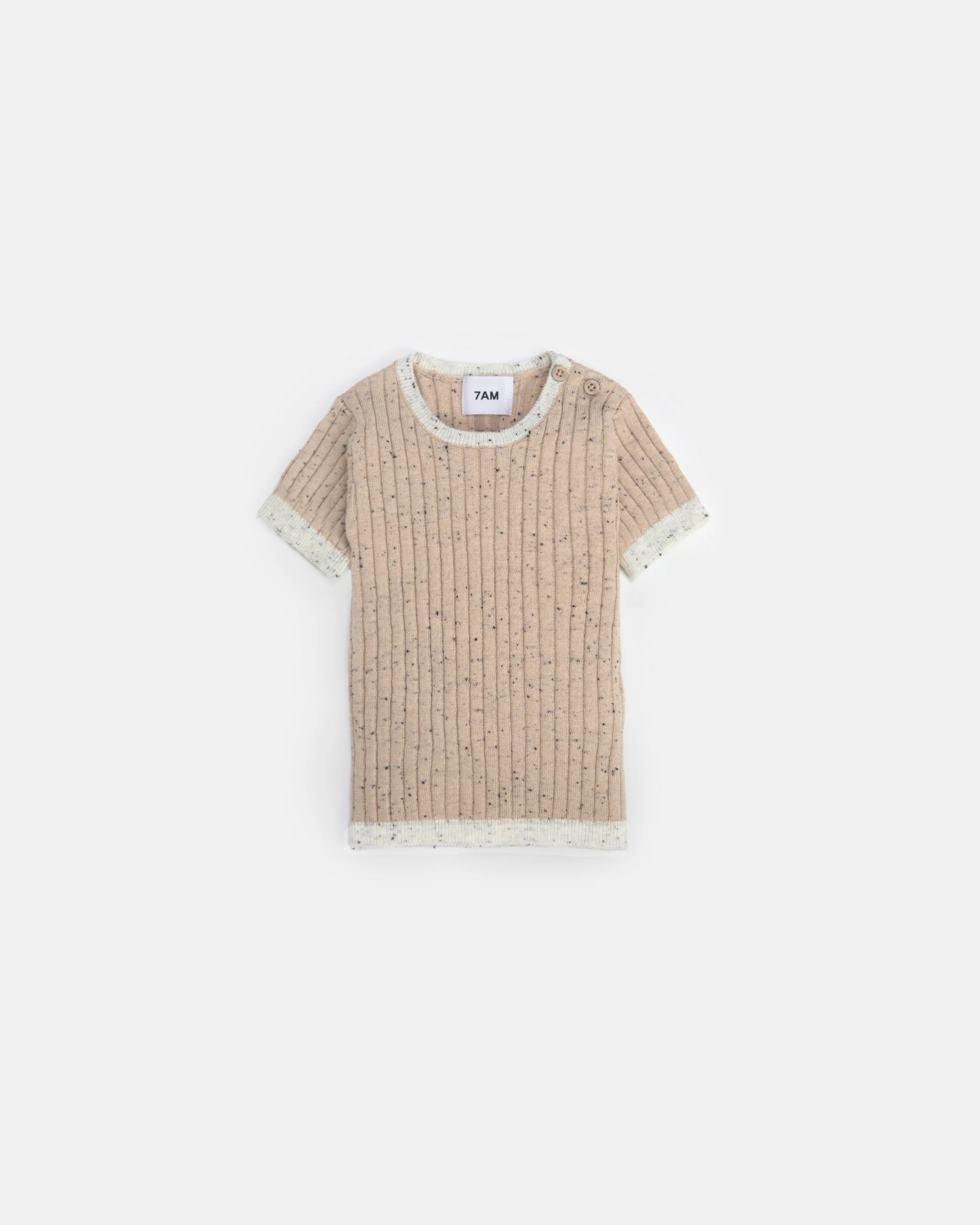 Short Sleeve Top - Hug Me | Oat