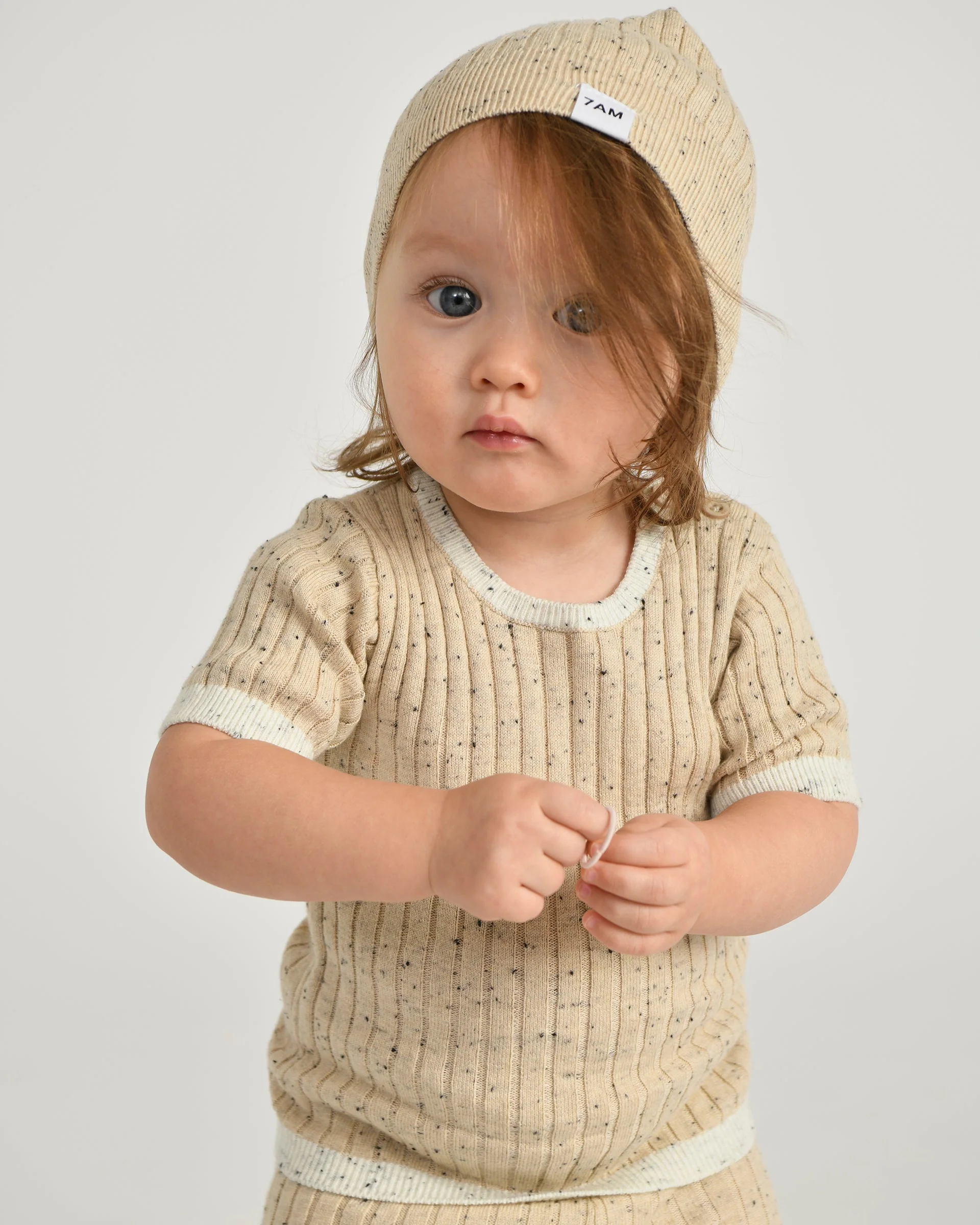 Short Sleeve Top - Hug Me | Oat - Image 12