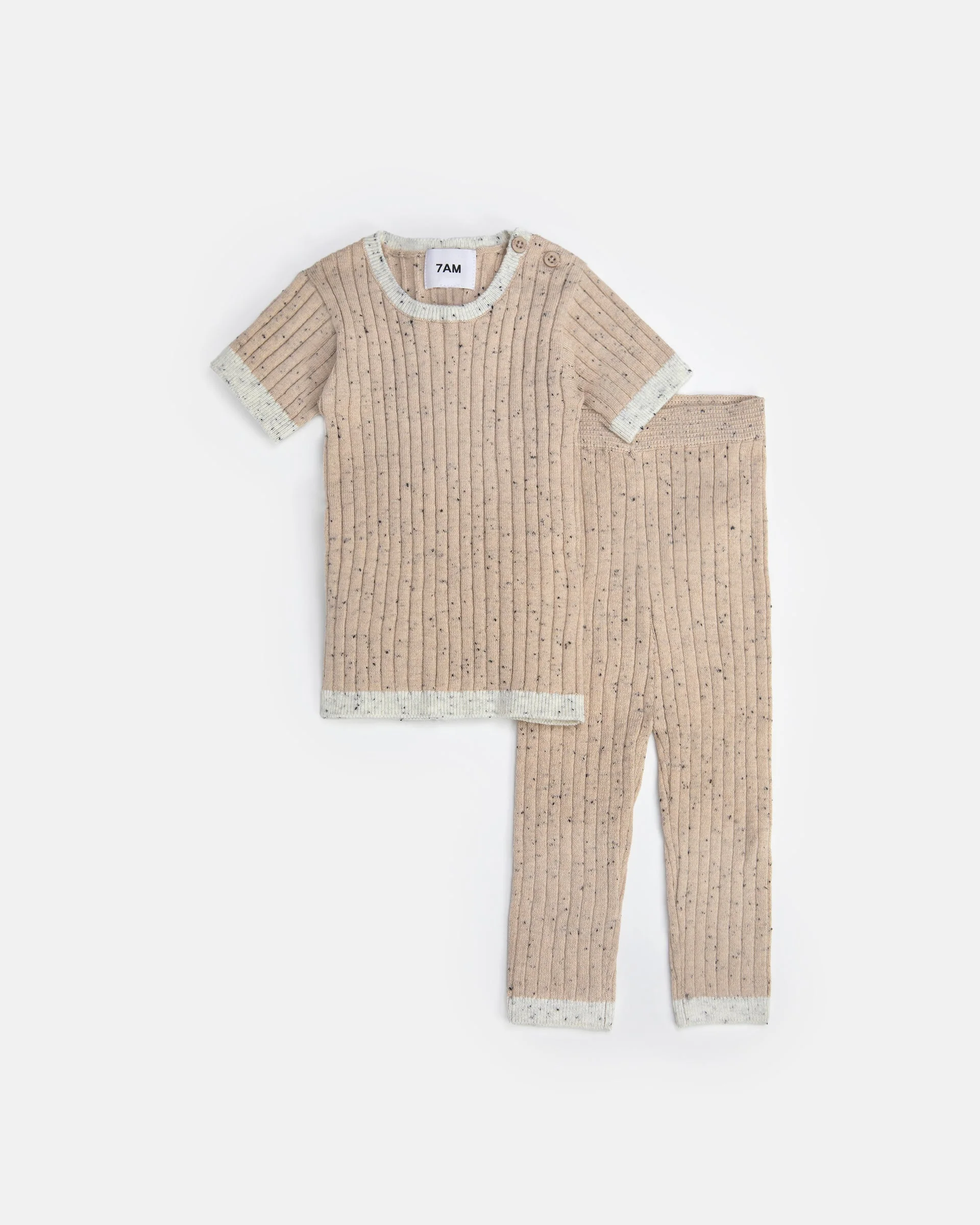 Short Sleeve Top - Hug Me | Oat - Image 3