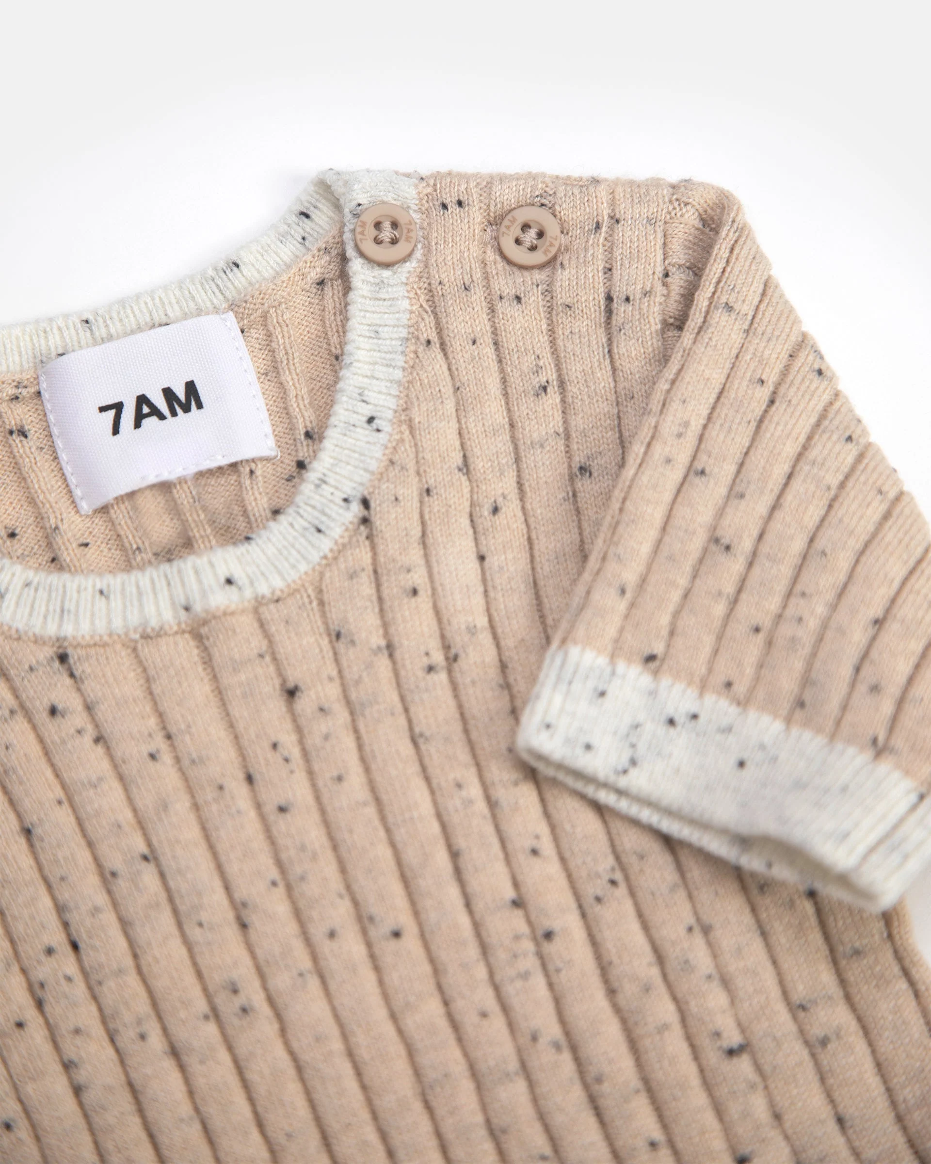 Short Sleeve Top - Hug Me | Oat - Image 4
