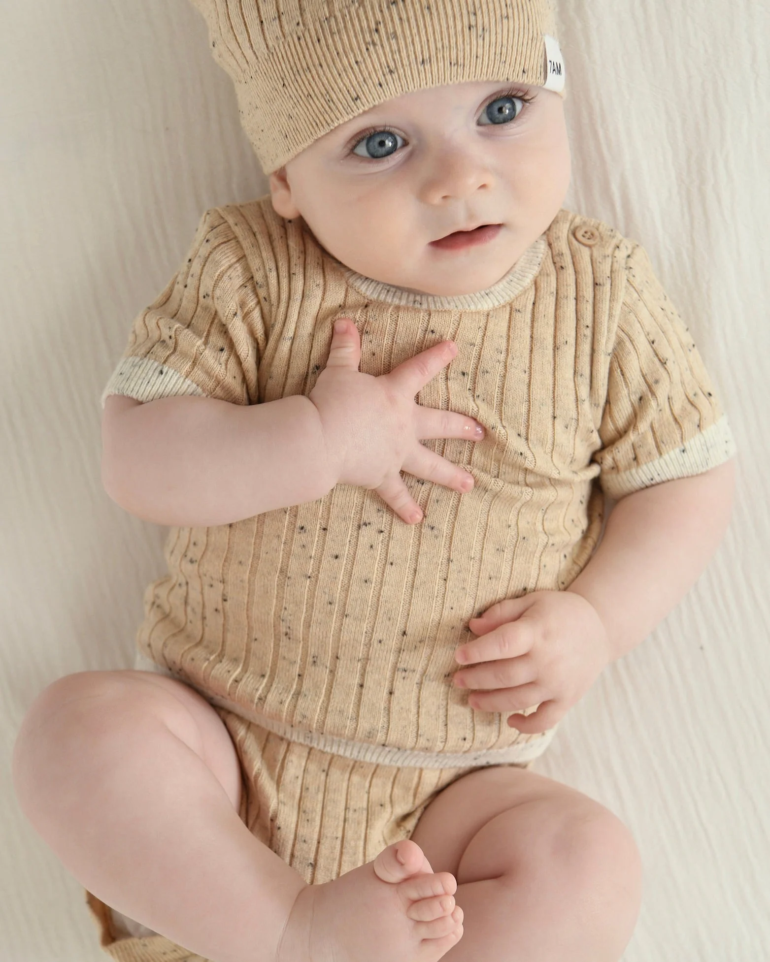 Short Sleeve Top - Hug Me | Oat - Image 9