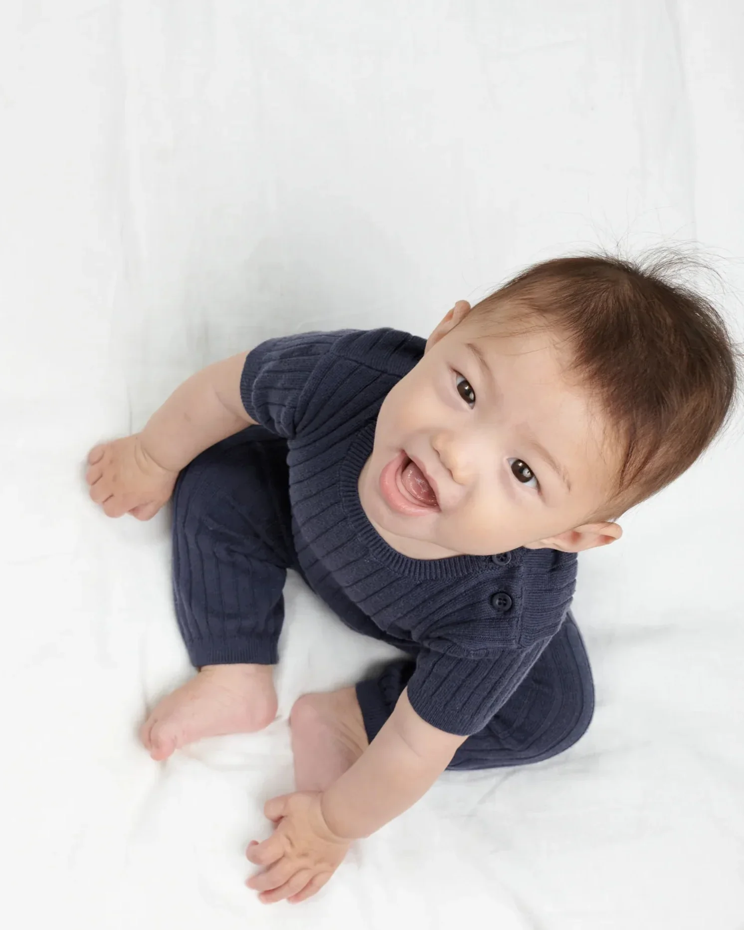 Cotton Tee - Ribbed | Navy - Image 4