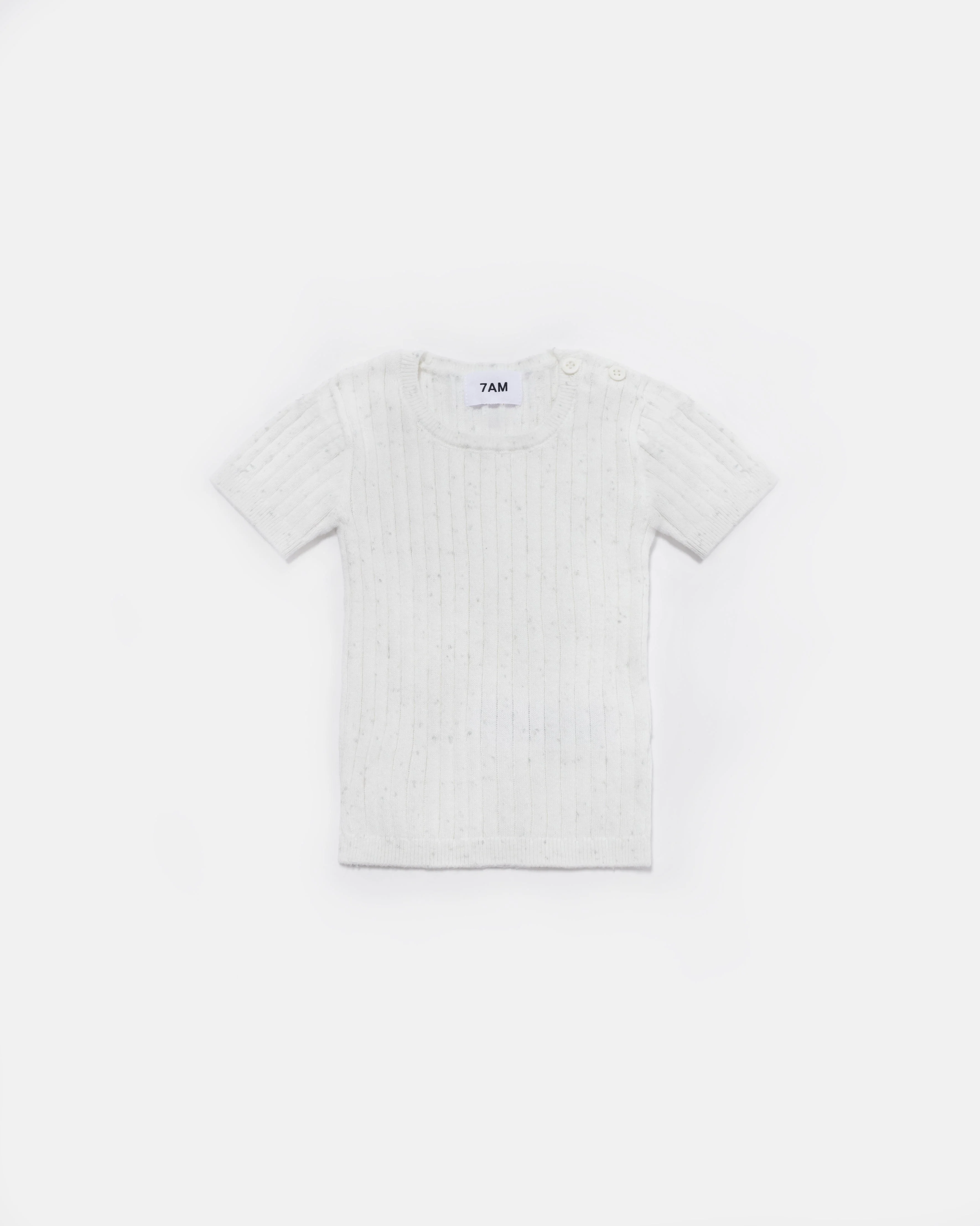 Cotton Tee - Ribbed | Seashell