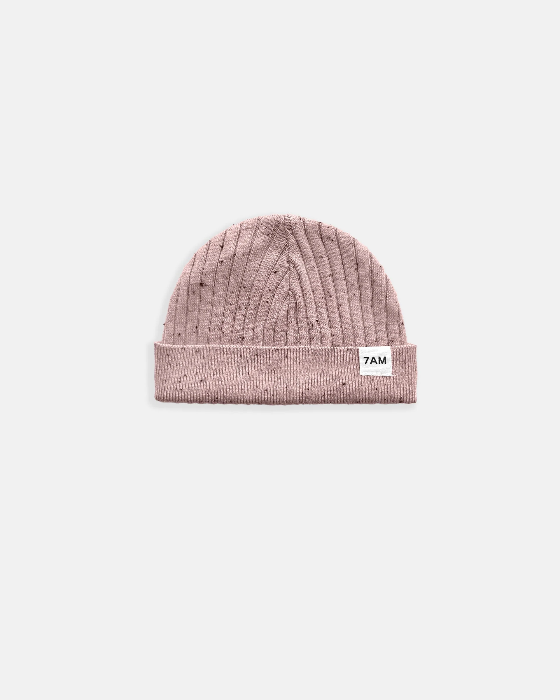Cotton Beanie - Ribbed | Ash Rose - Image 2