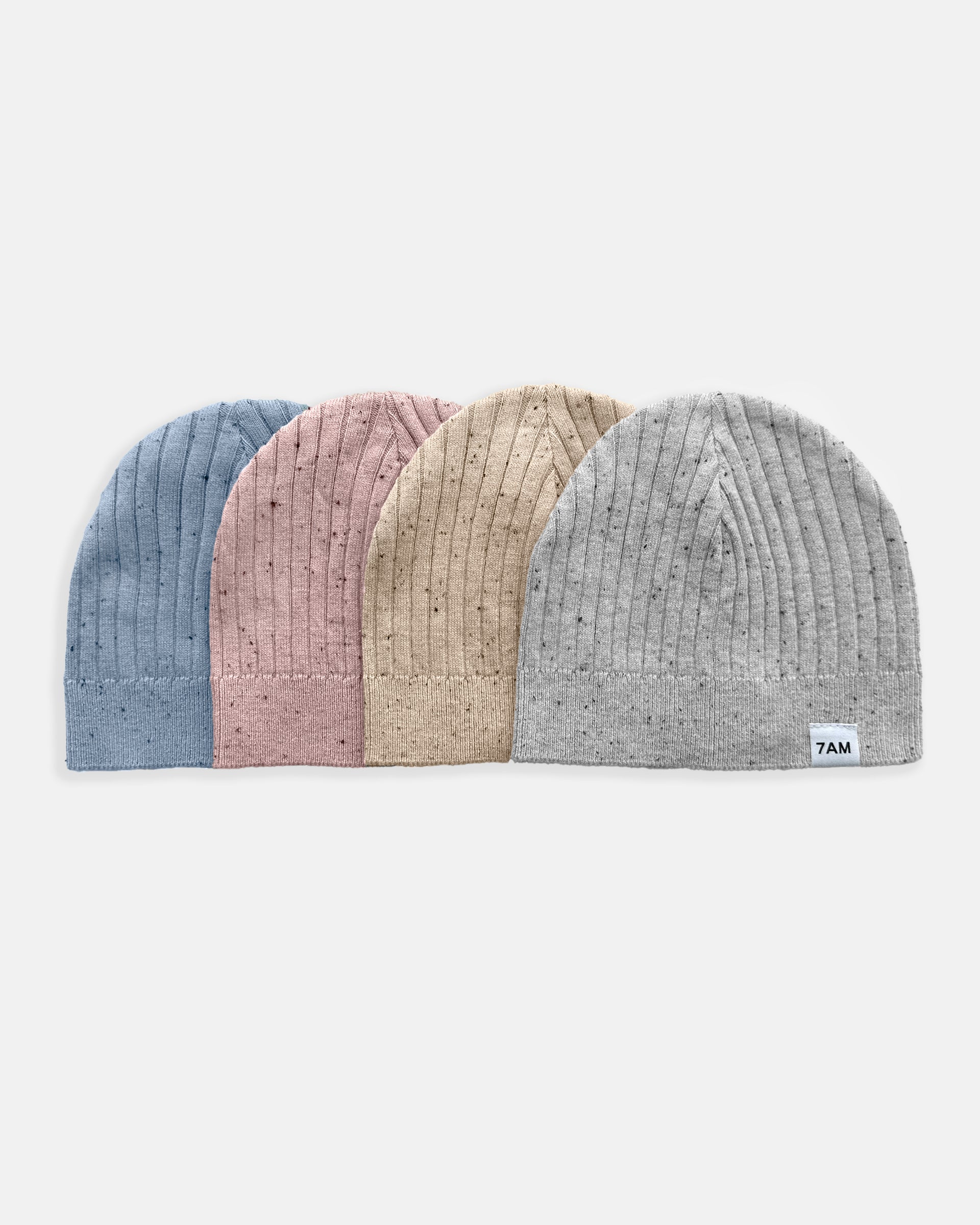 Cotton Beanie - Ribbed | Ash Rose - Image 3