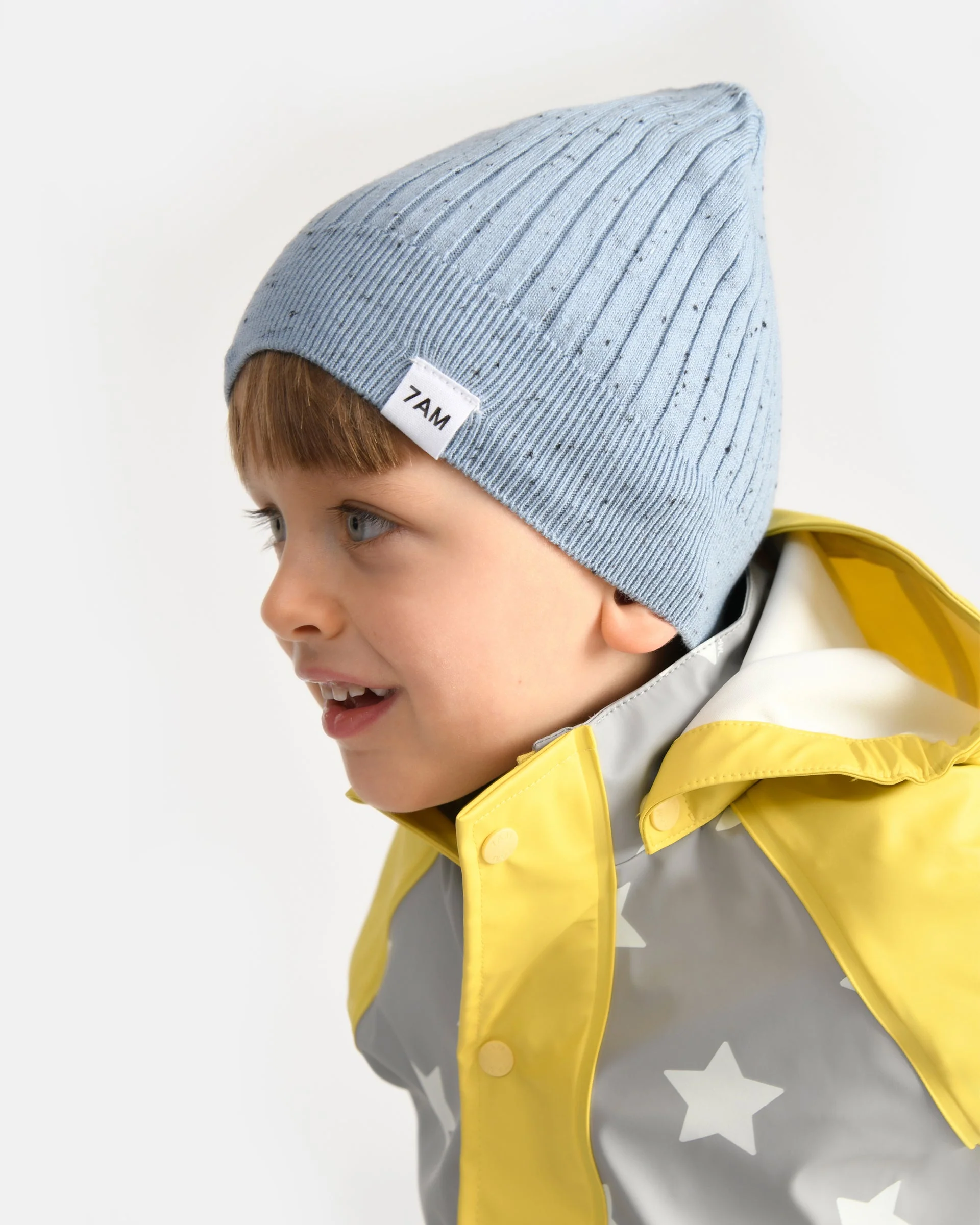 Cotton Beanie - Ribbed | Lake Blue - Image 10