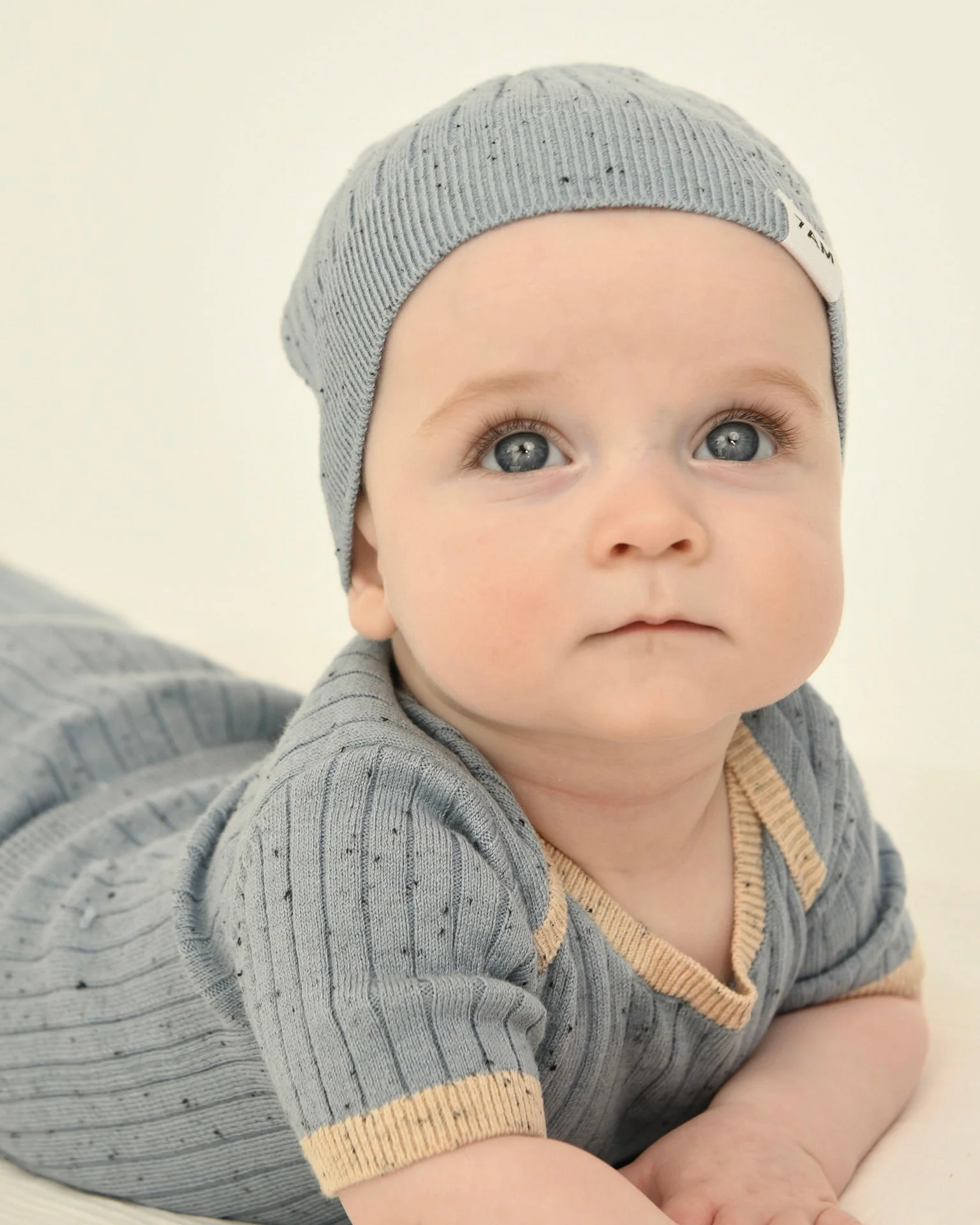 Cotton Beanie - Ribbed | Lake Blue - Image 6