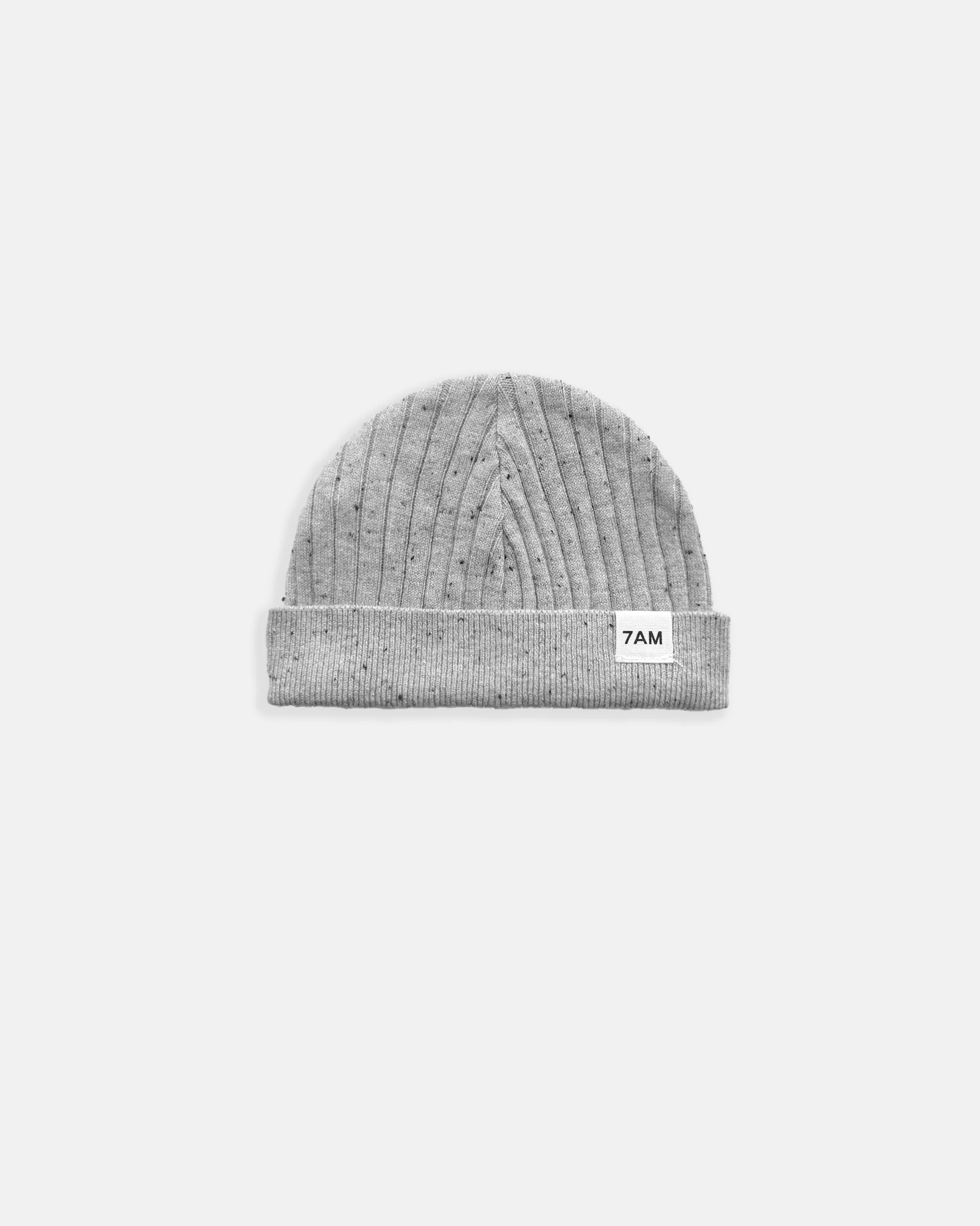 Cotton Beanie - Ribbed | Light Heather Grey - Image 2