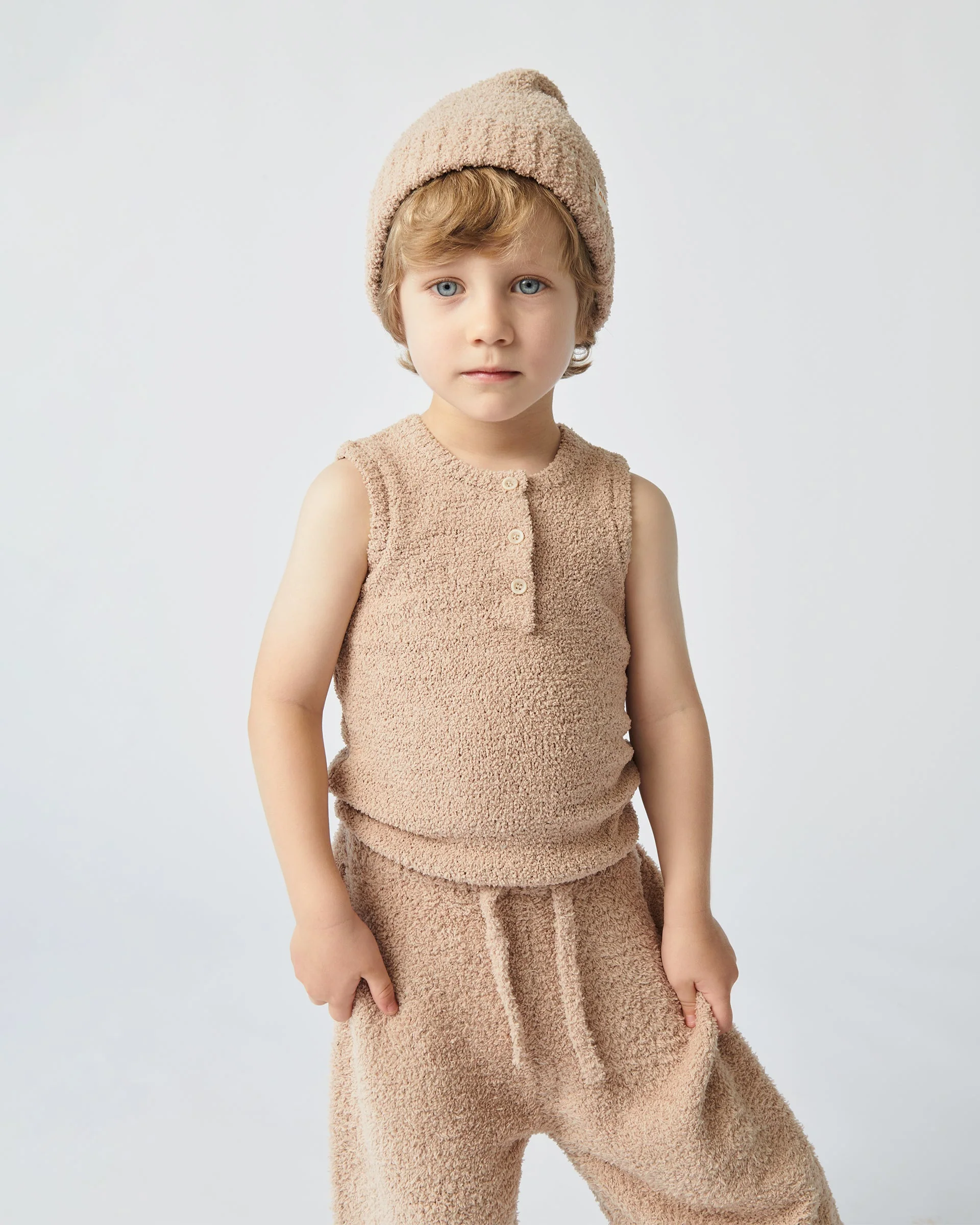 Sleeveless Henley - Fuzzy | Pecan - Image 5