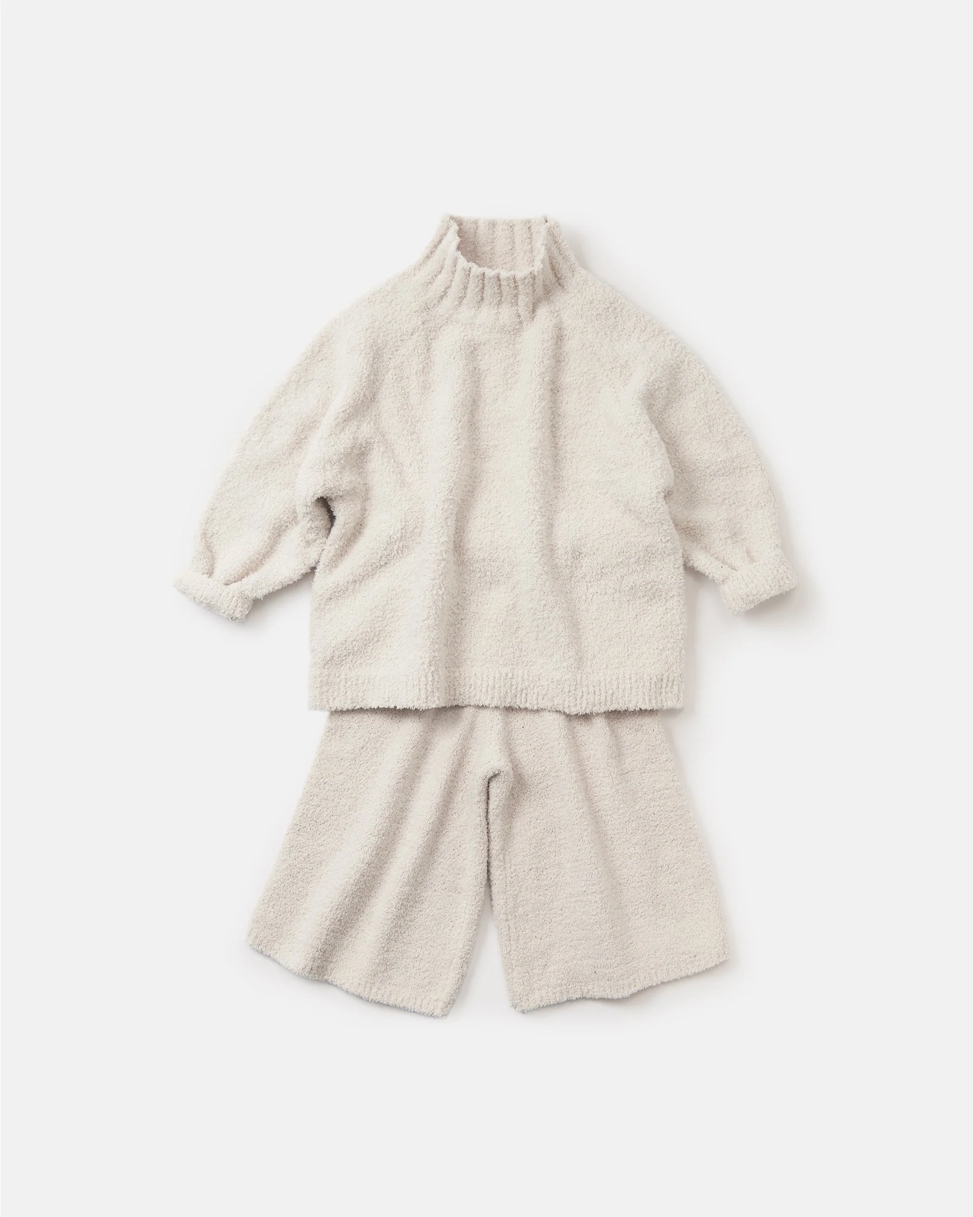 Boxy Mock Neck Sweater - Fuzzy | Ecru - Image 7