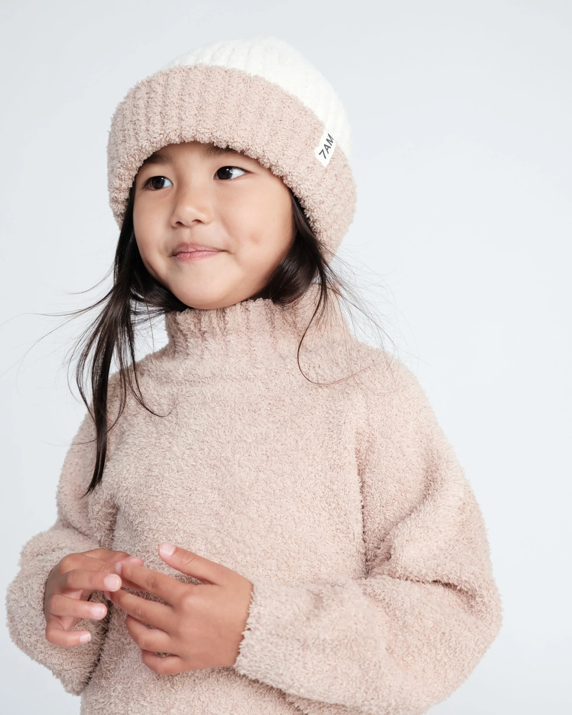 Boxy Mock Neck Sweater - Fuzzy | Pecan - Image 7