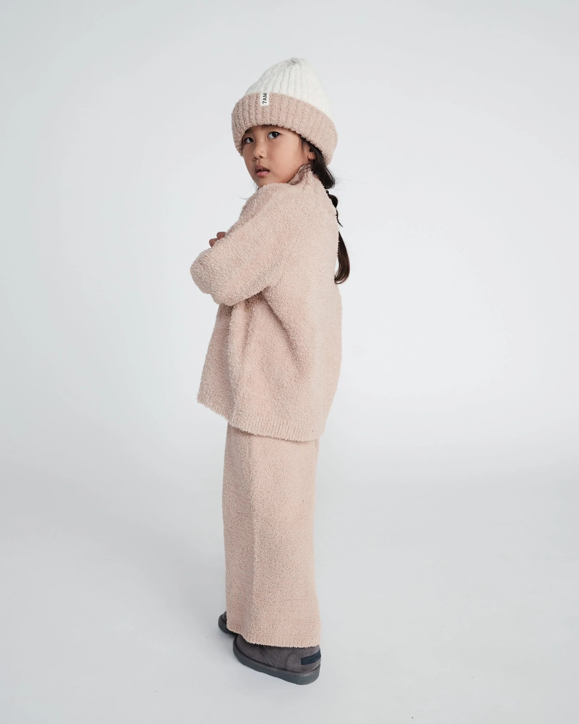 Boxy Mock Neck Sweater - Fuzzy | Pecan - Image 9