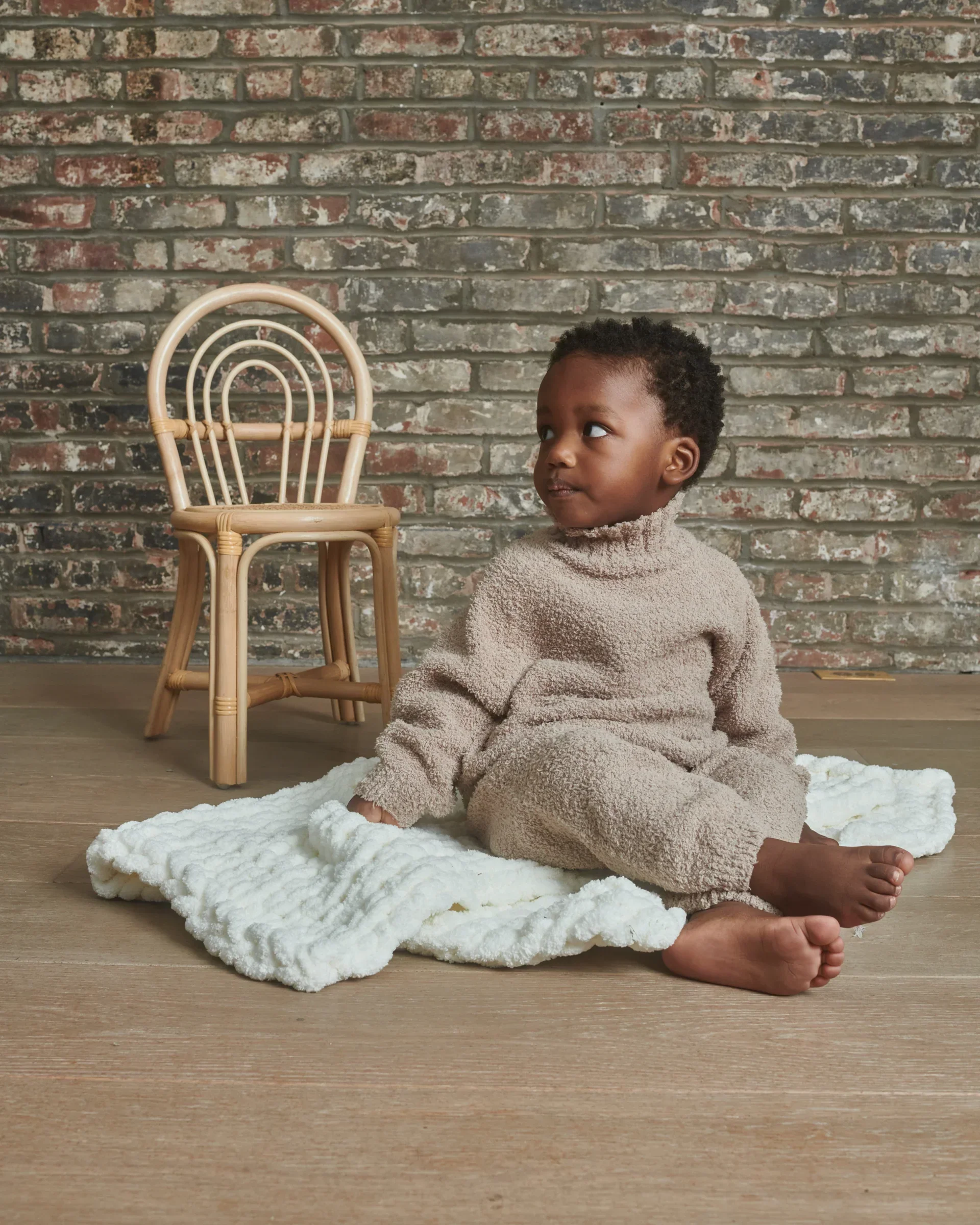 Boxy Mock Neck Sweater - Fuzzy | Taupe - Image 5