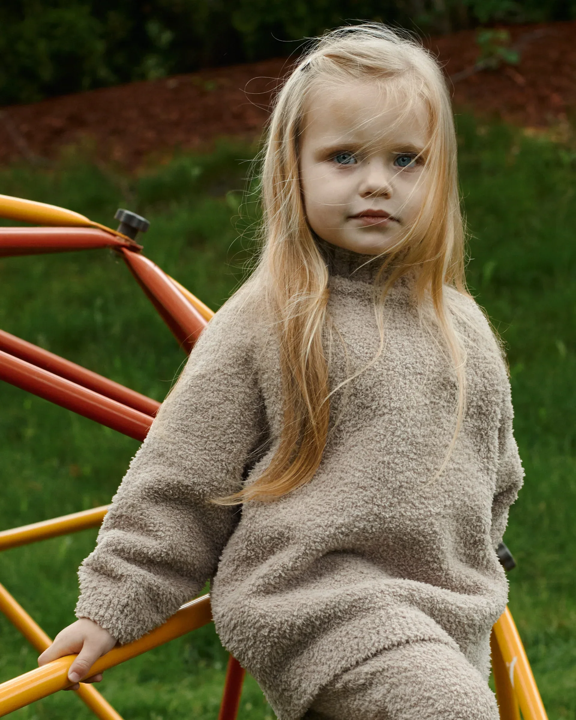 Boxy Mock Neck Sweater - Fuzzy | Taupe - Image 6