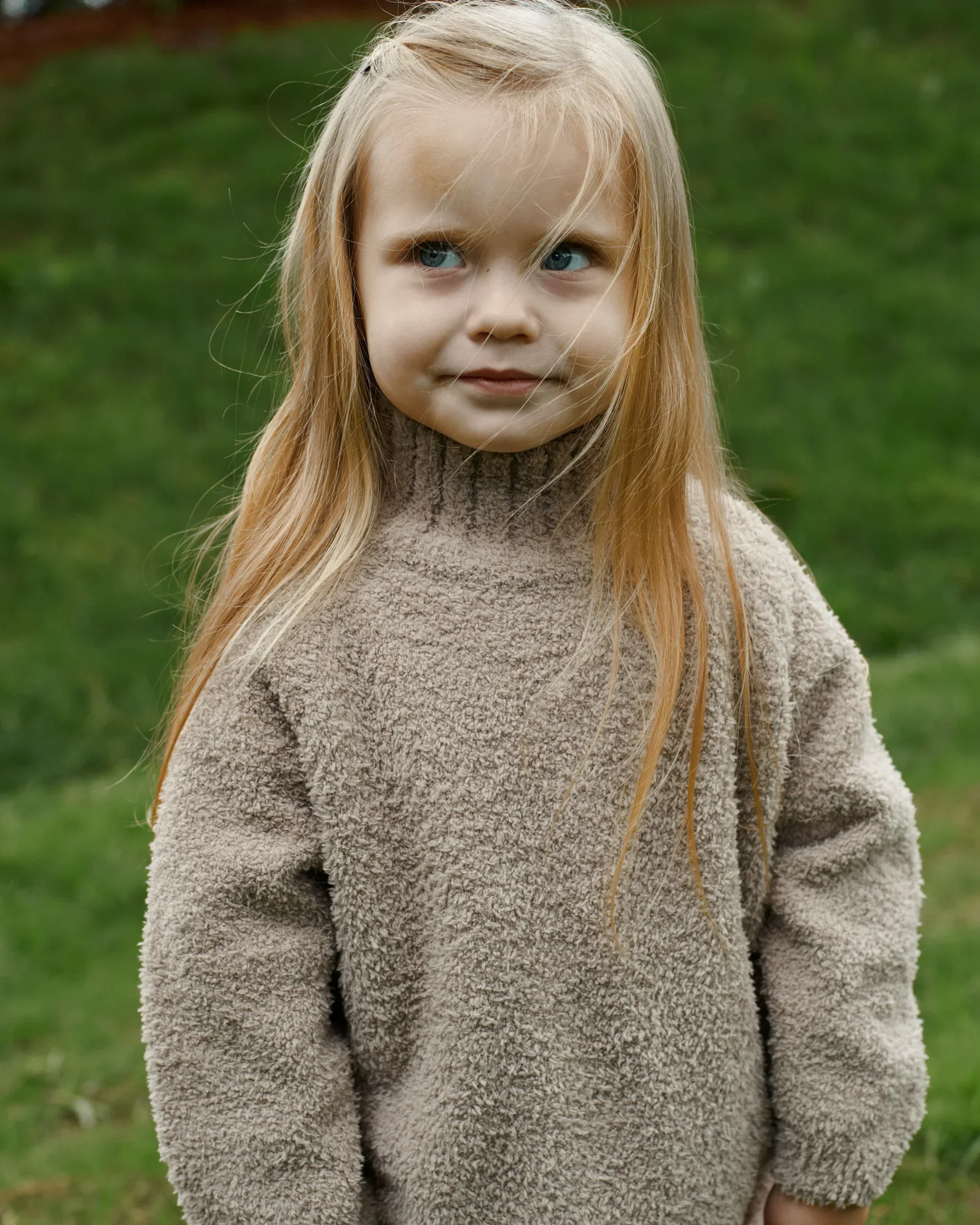 Boxy Mock Neck Sweater - Fuzzy | Taupe - Image 7
