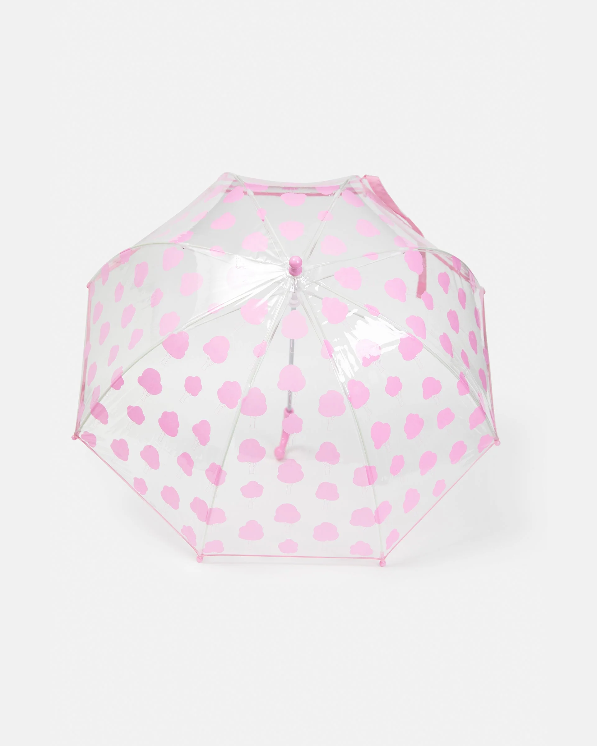 Tula Kid's Umbrella | Rainy Trees Pink - Image 2
