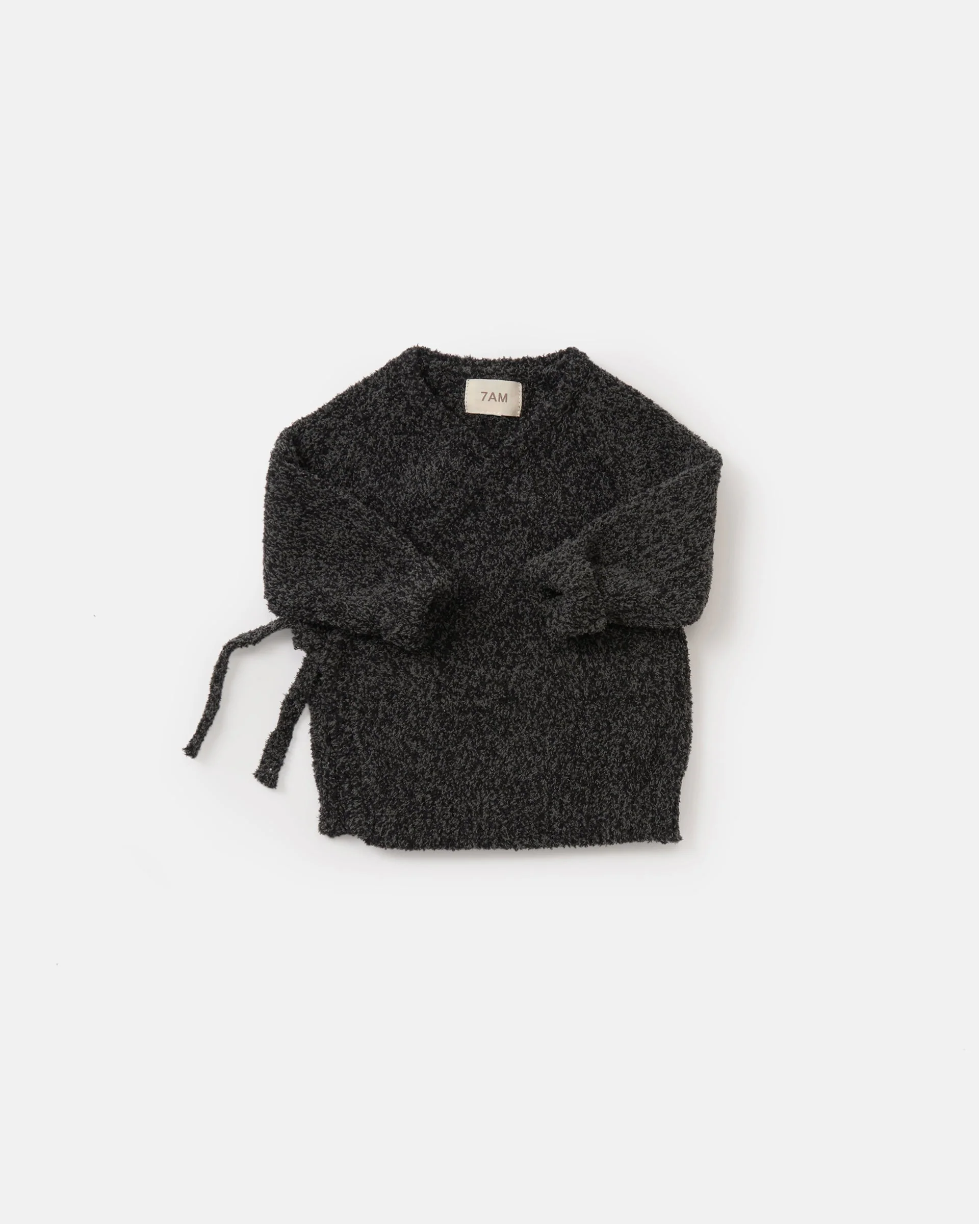 Wrap Top - Fuzzy | Black Melange - Image 2