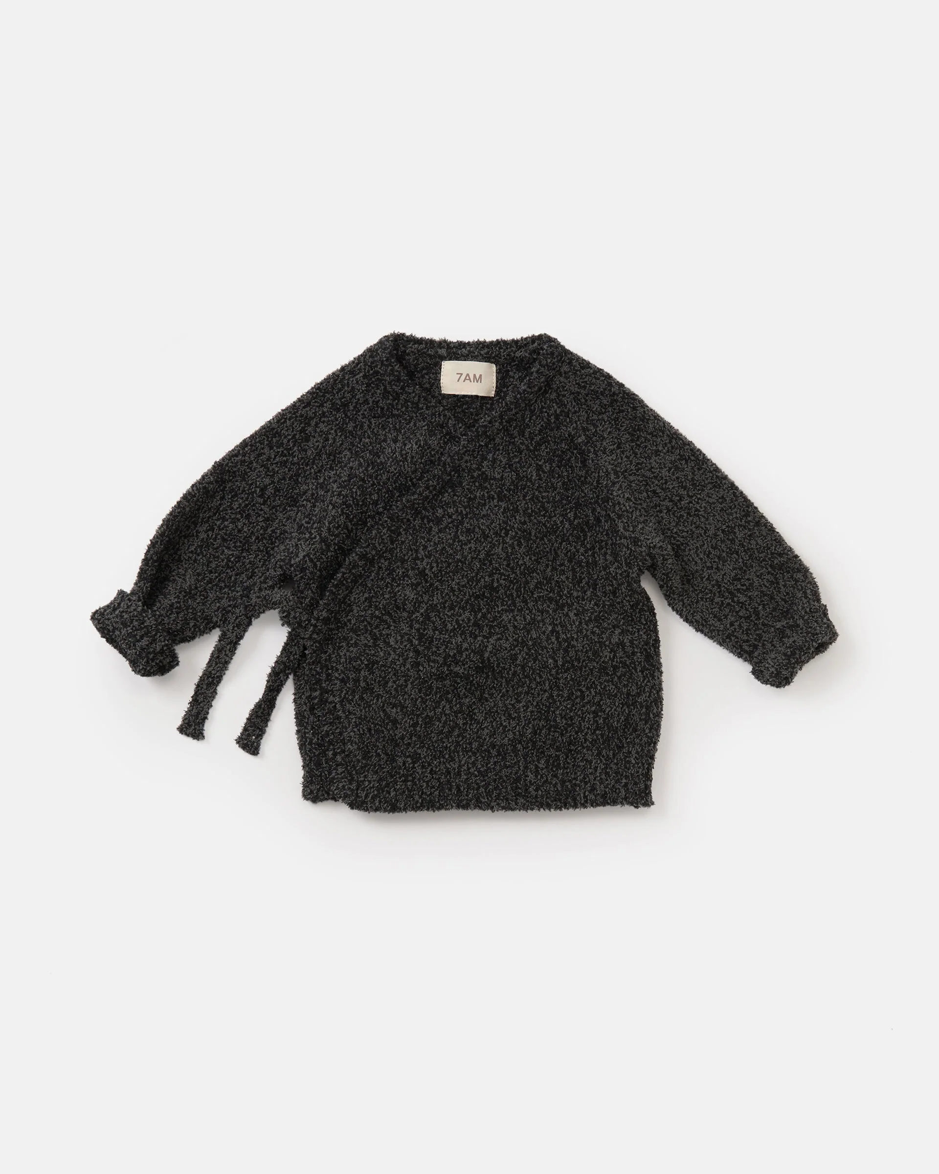 Wrap Top - Fuzzy | Black Melange - Image 3