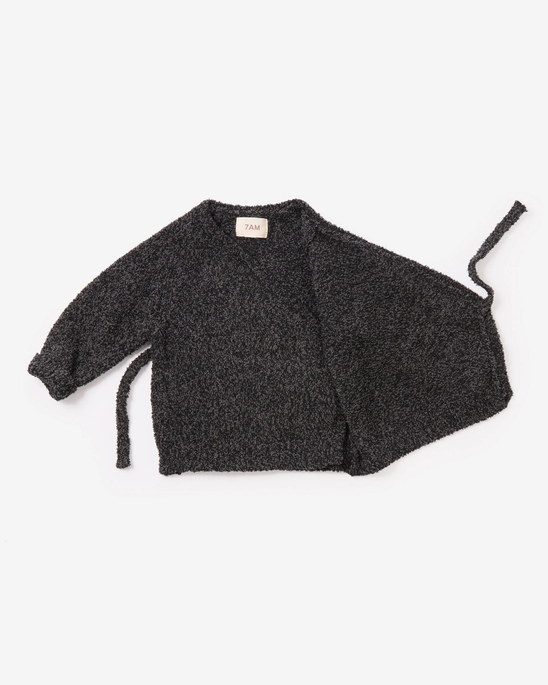 Wrap Top - Fuzzy | Black Melange - Image 4