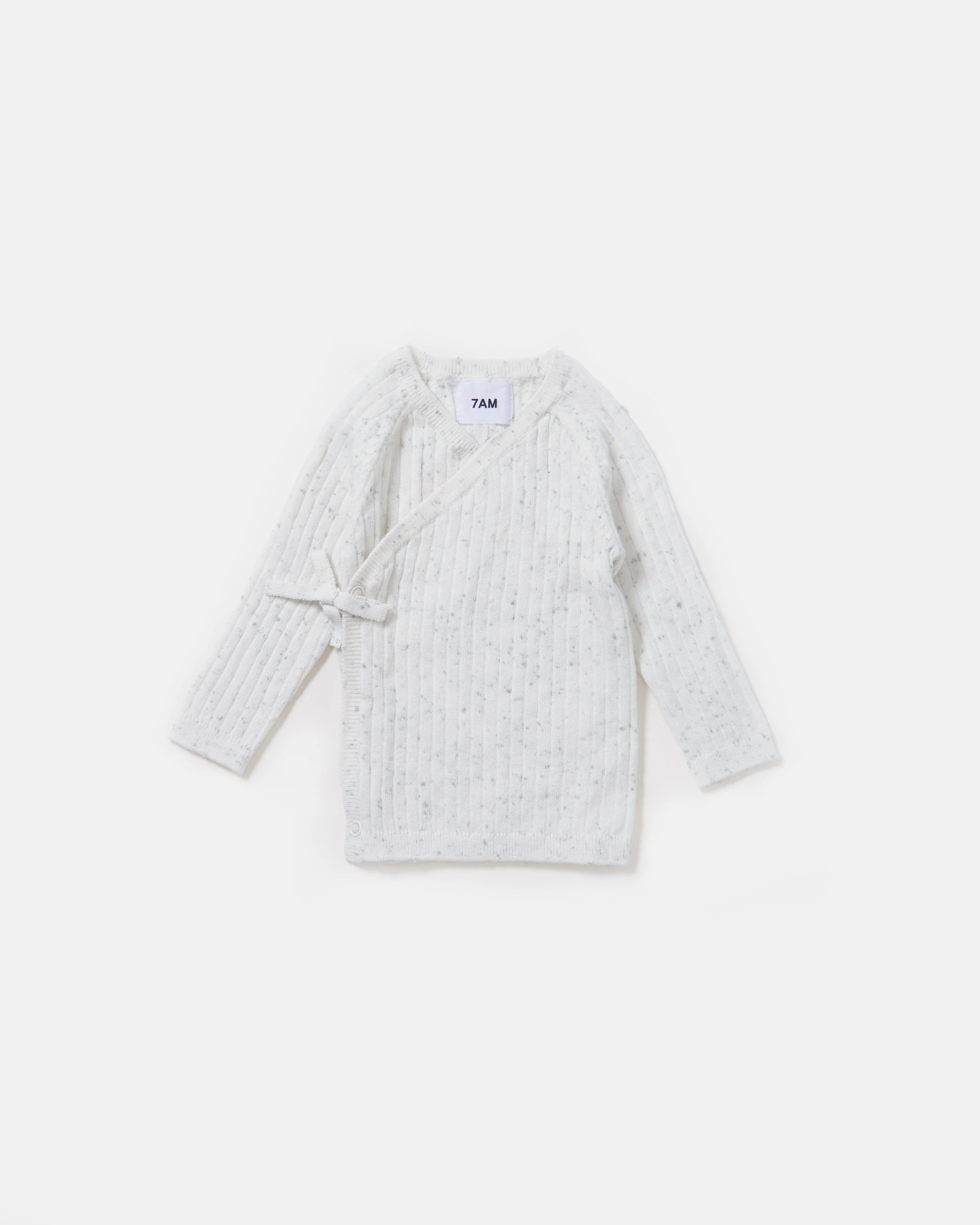 Cotton Wrap Top - Ribbed | Seashell