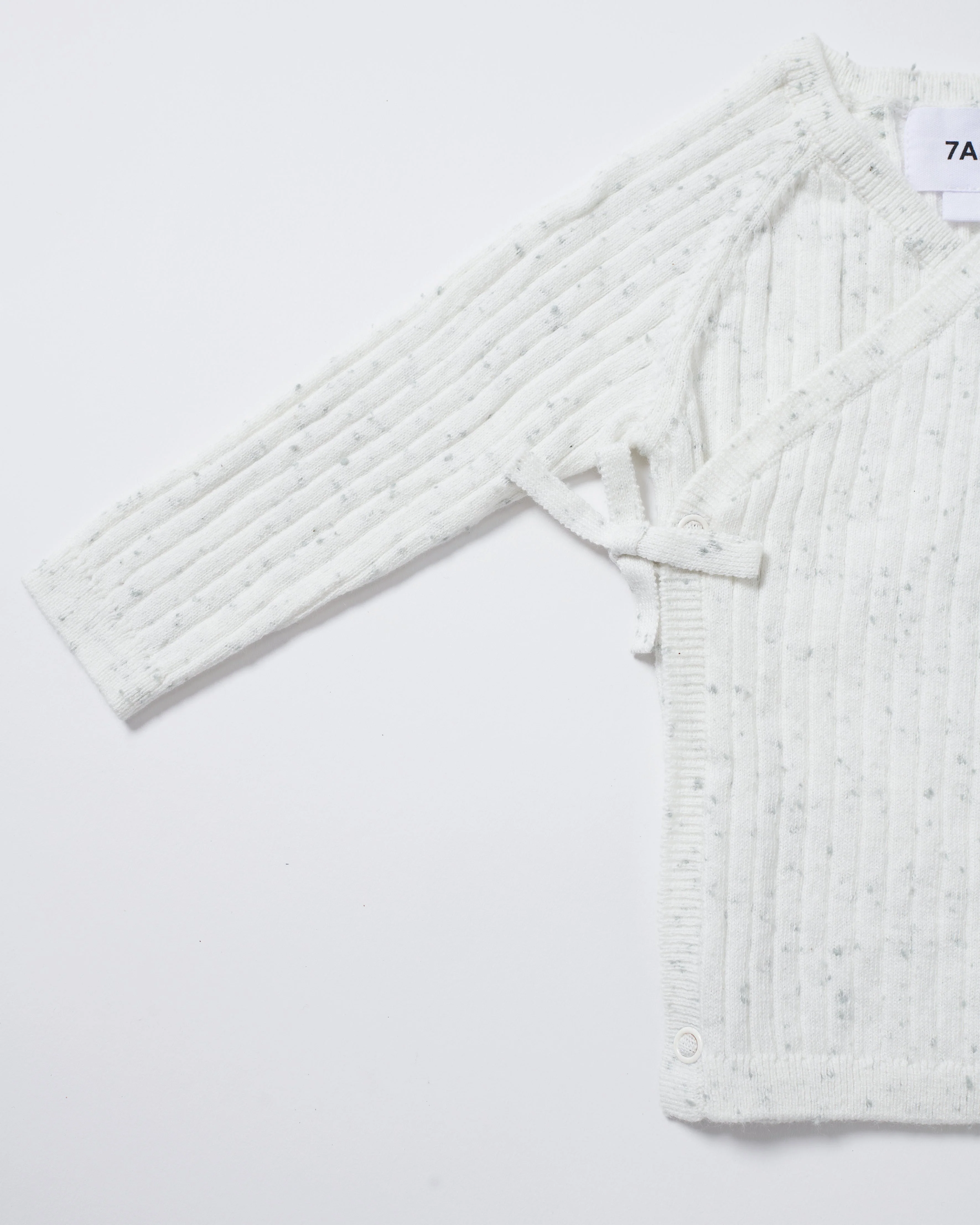 Cotton Wrap Top - Ribbed | Seashell - Image 6