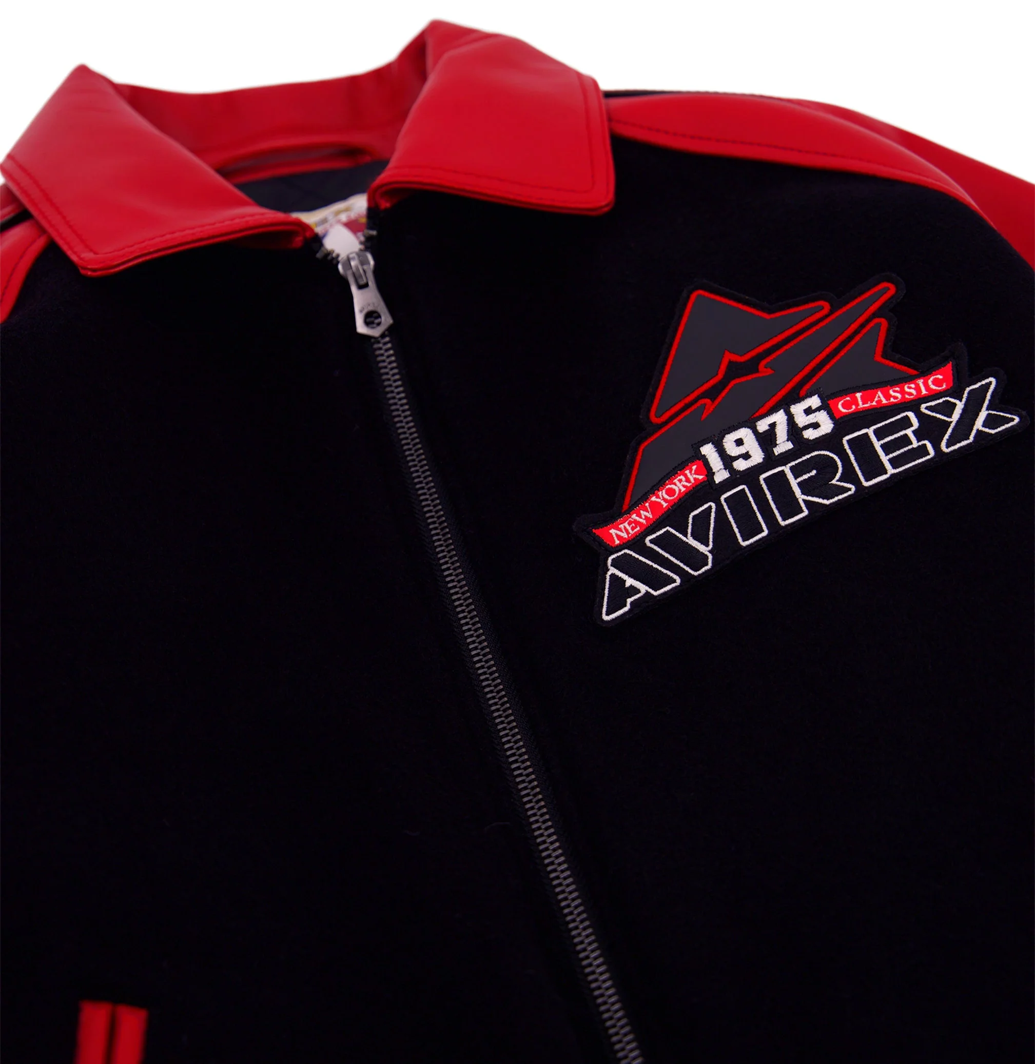 Classic Wool Leather Varsity Jacket | Black - Image 10