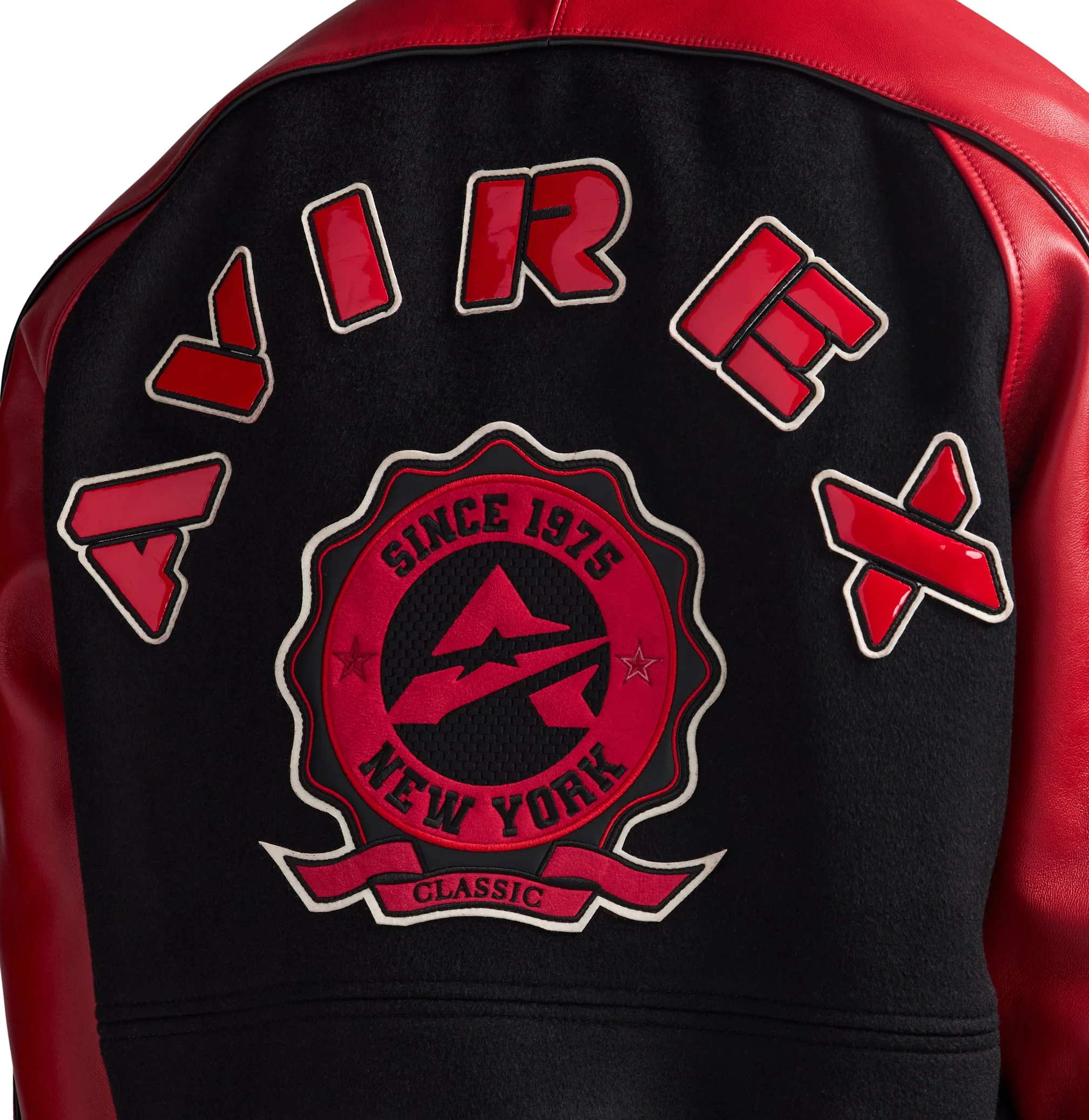 Classic Wool Leather Varsity Jacket | Black - Image 9