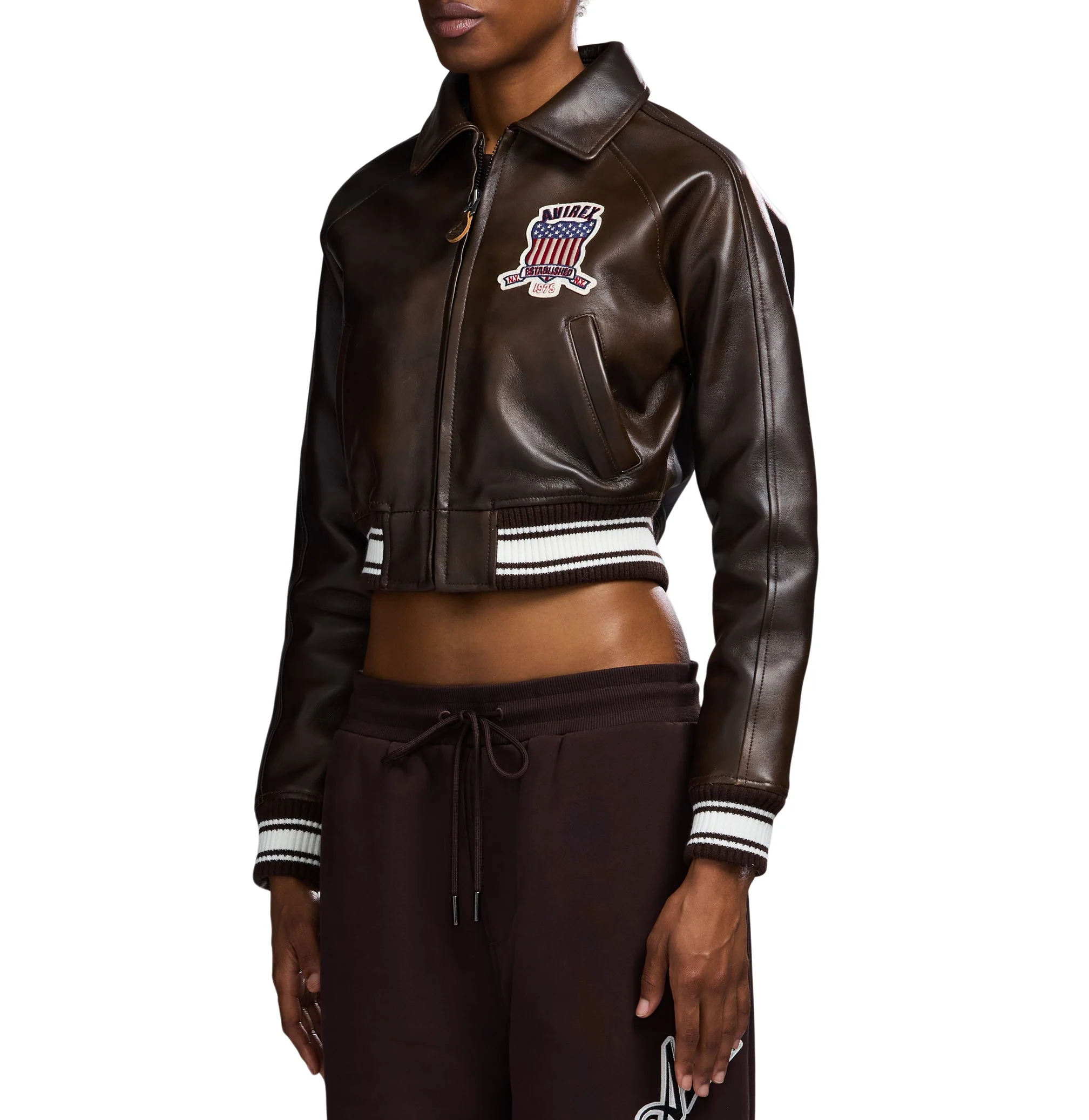 Cropped Icon Jacket | Vintage Brown - Image 4