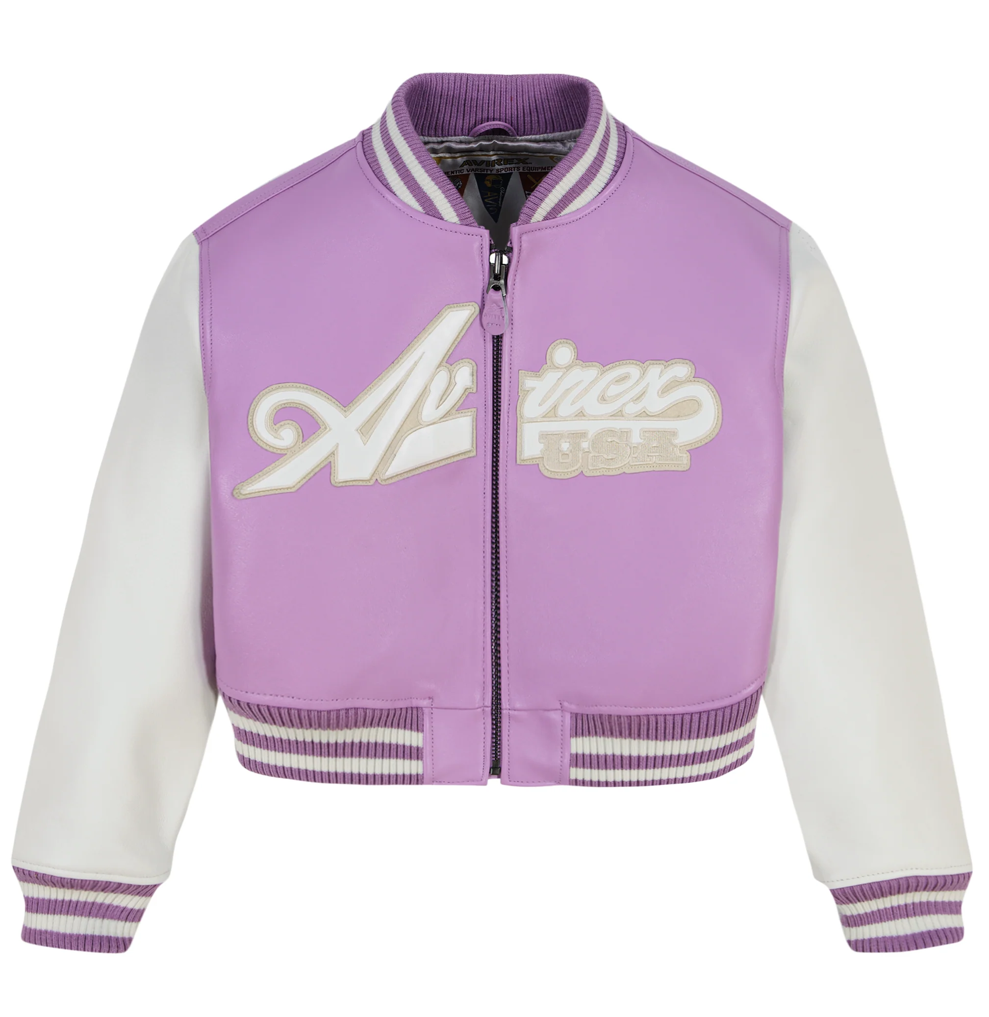 Cropped Script Jacket | Violet
